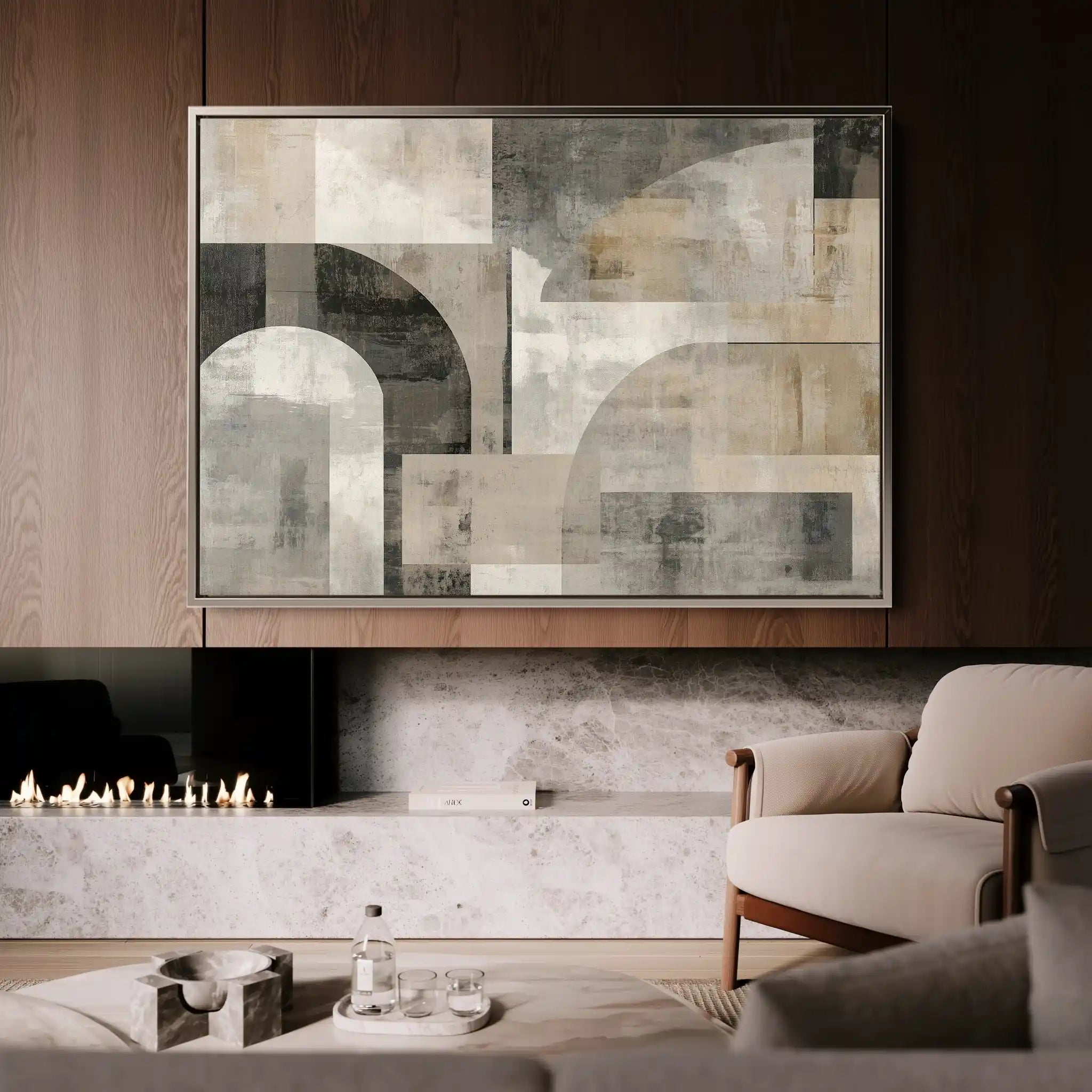 Abstract 588 Canvas Art 60 x 40 cm / Black