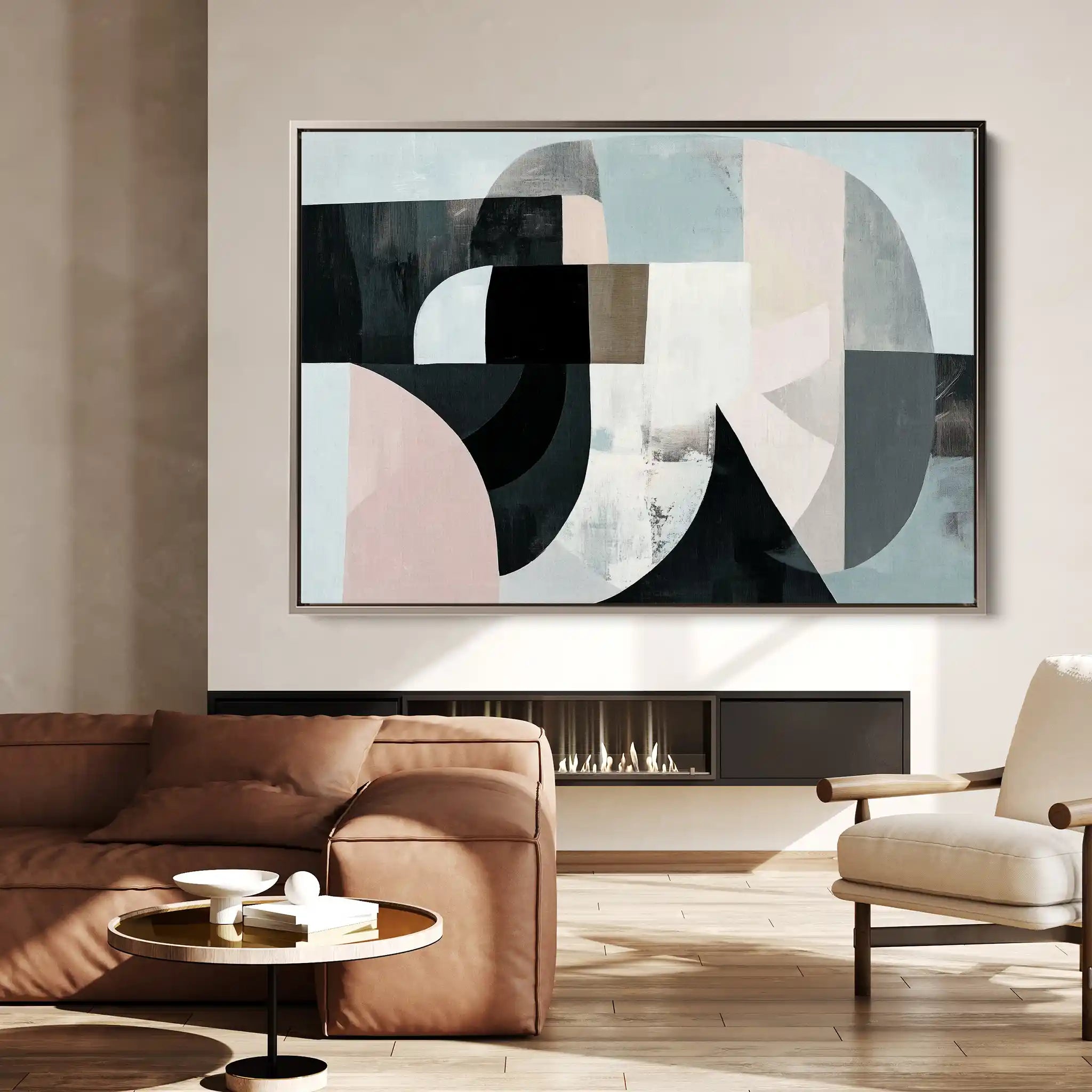 Abstract 592 Canvas Art 60 x 40 cm / Black