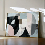 Abstract 592 Canvas Art 60 x 40 cm / Black