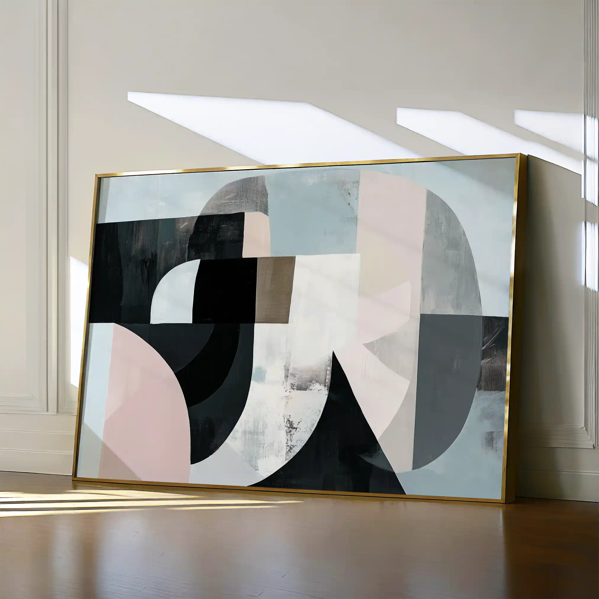 Abstract 592 Canvas Art 60 x 40 cm / Black