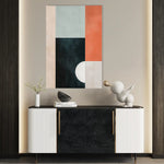 Abstract 594 Canvas Art 60 x 40 cm / Black