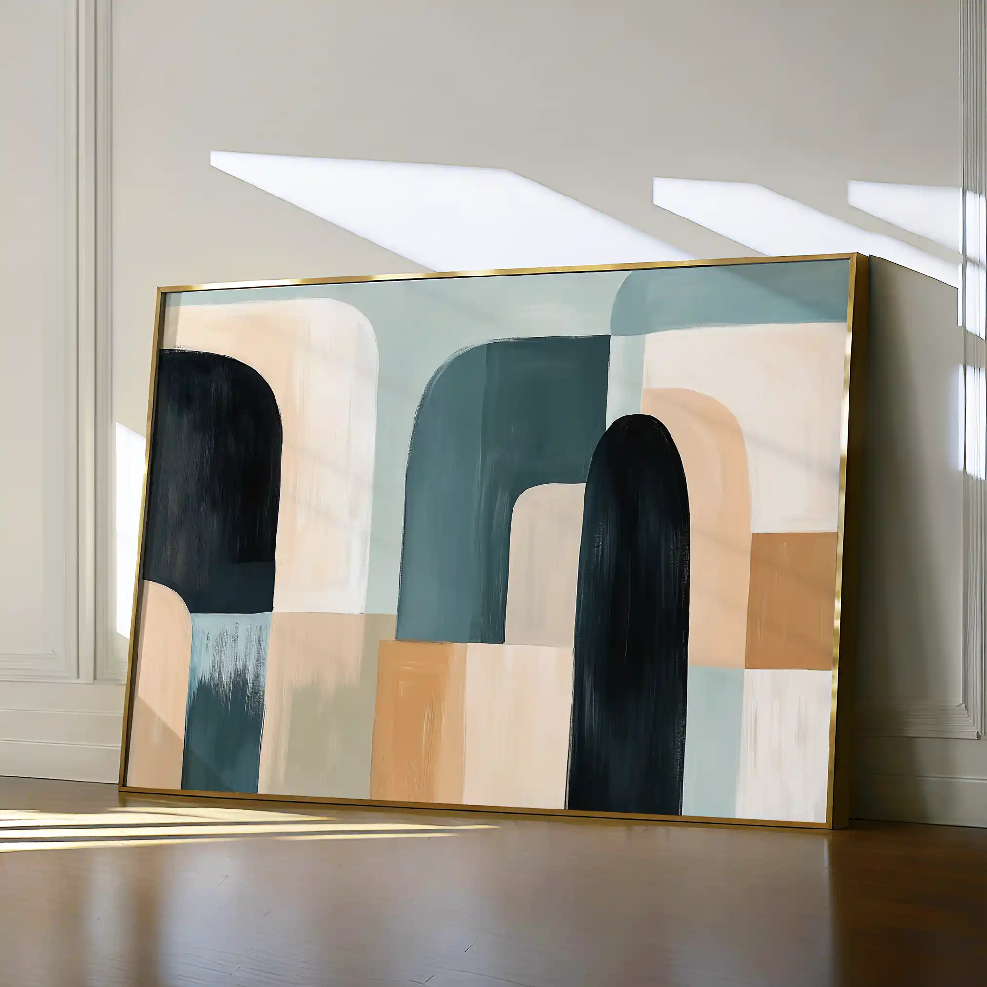 Abstract 598 Canvas Art 60 x 40 cm / Black