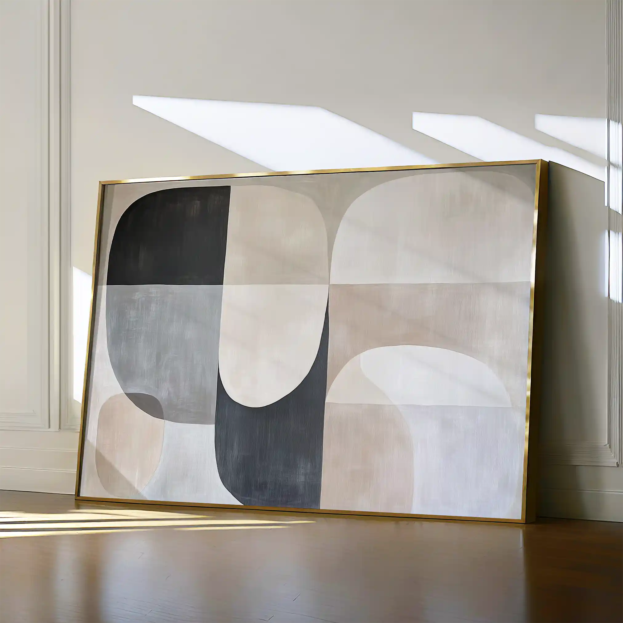 Abstract 599 Canvas Art 60 x 40 cm / Black