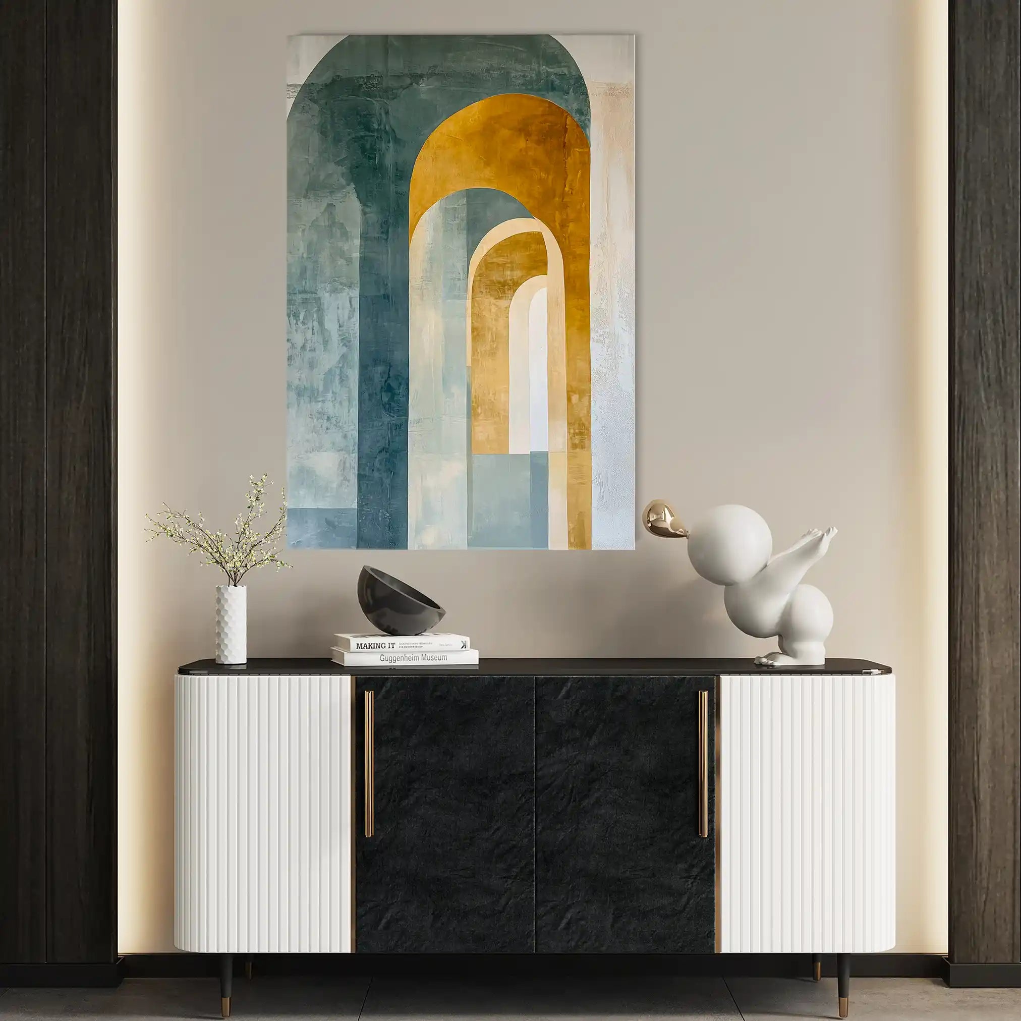 Abstract 600 Canvas Art 60 x 40 cm / Black