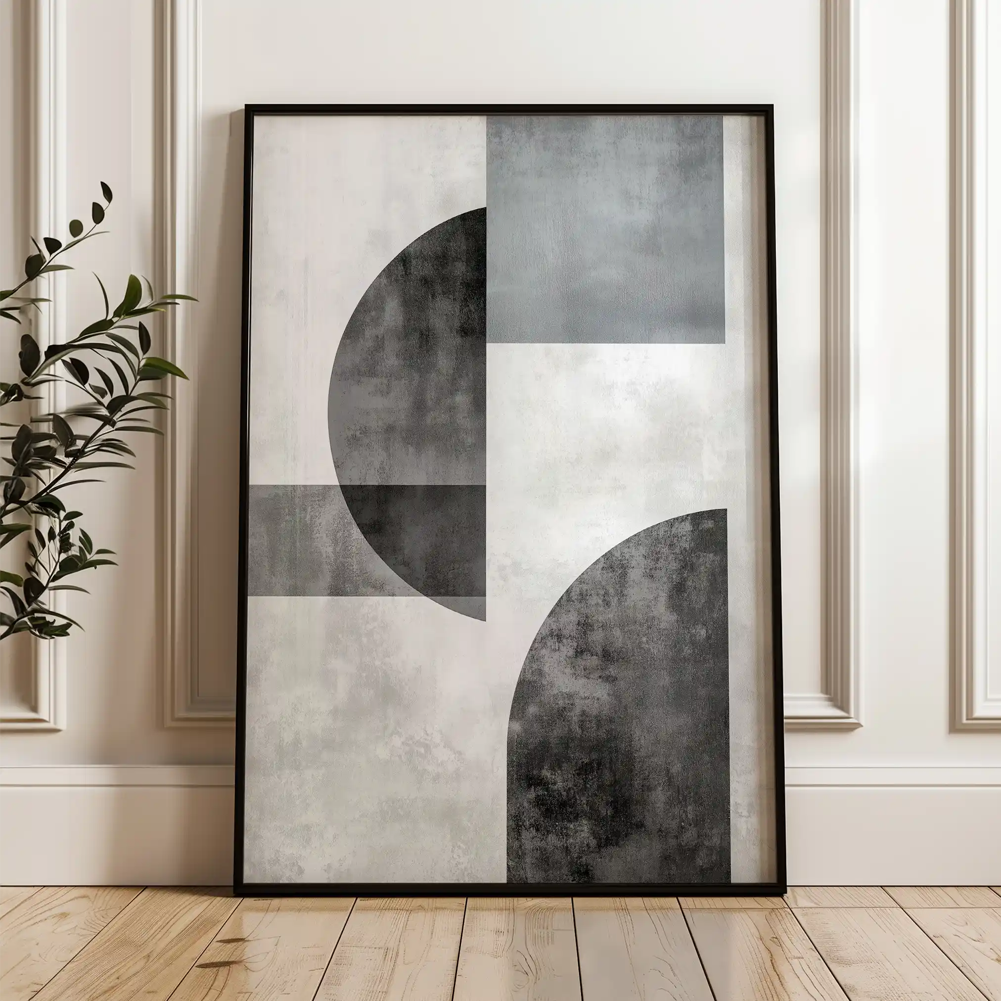 Abstract 601 Canvas Art 60 x 40 cm / Black