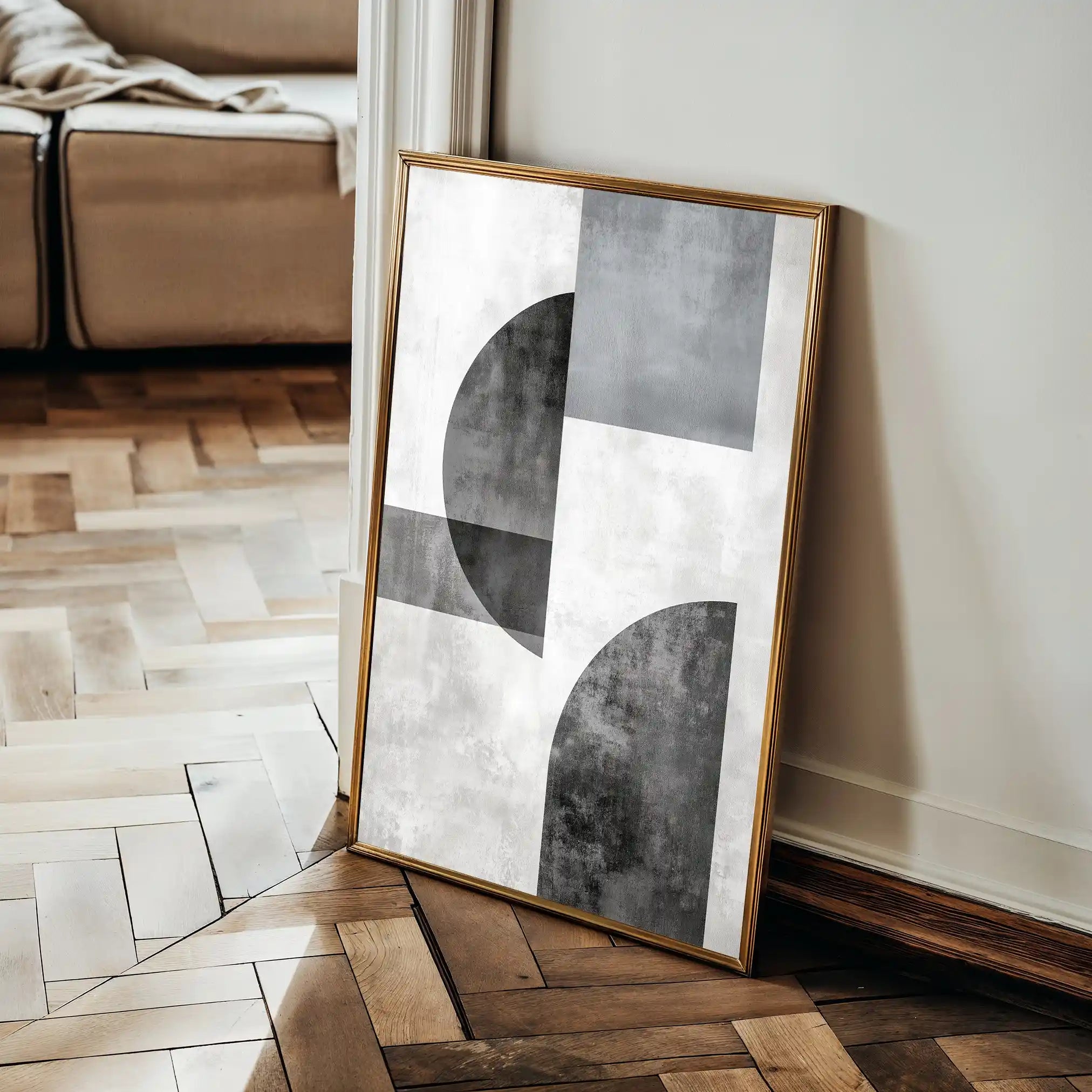 Abstract 601 Canvas Art 60 x 40 cm / Black
