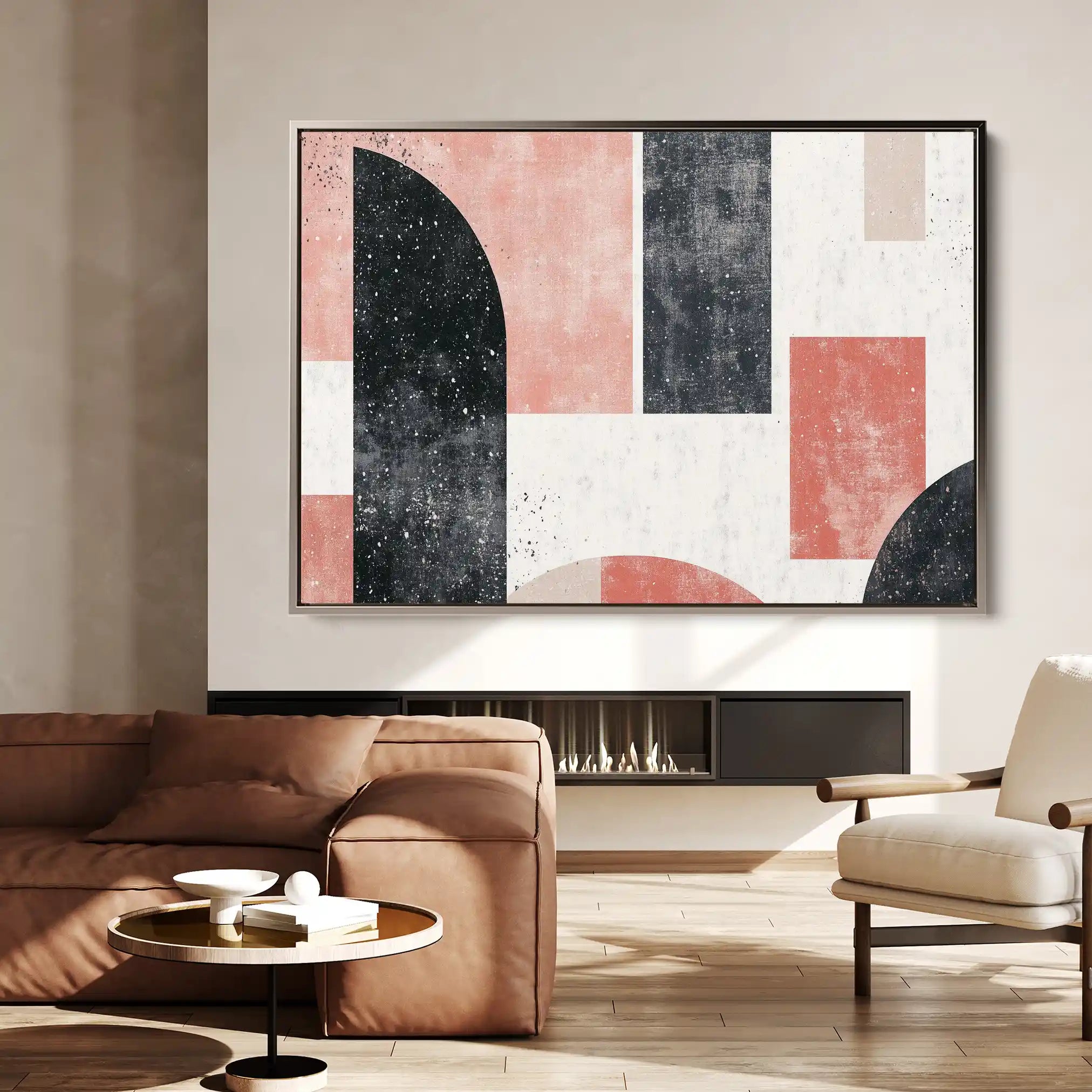 Abstract 604 Canvas Art 60 x 40 cm / Black