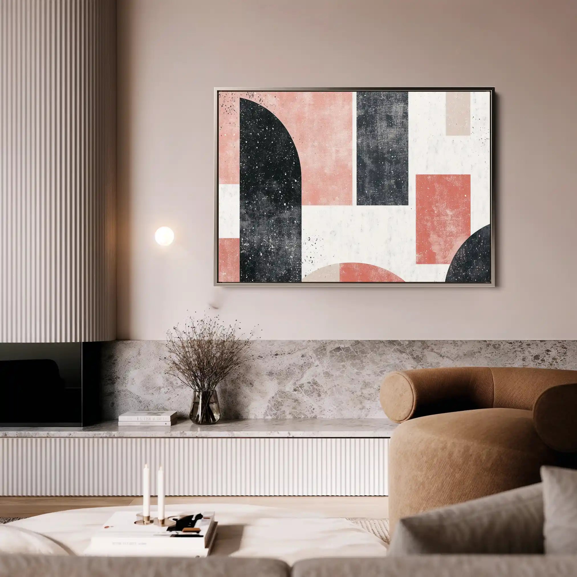 Abstract 604 Canvas Art 60 x 40 cm / Black