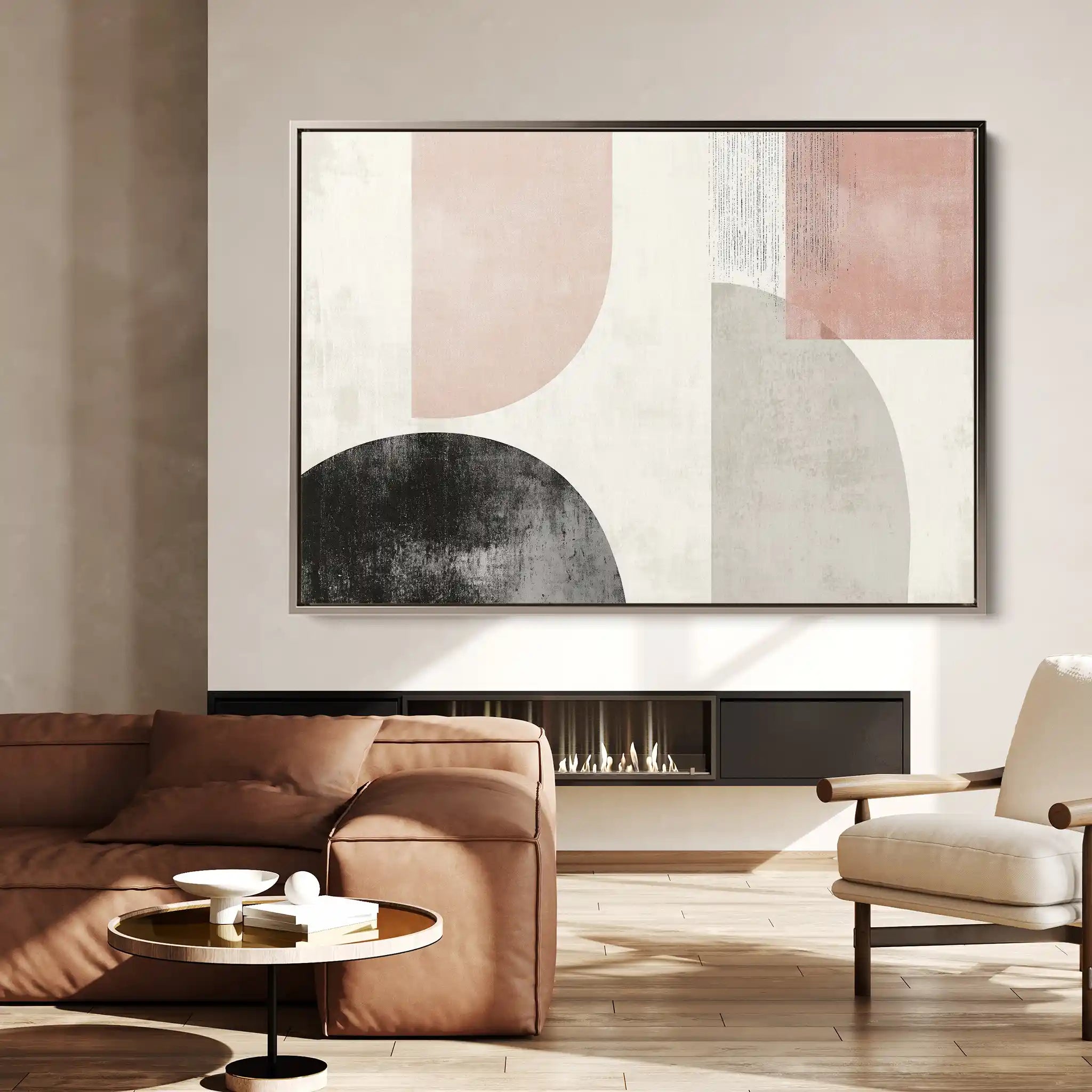 Abstract 605 Canvas Art 60 x 40 cm / Black