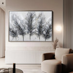 Floral 605 Canvas Art 60 x 40 cm / Black