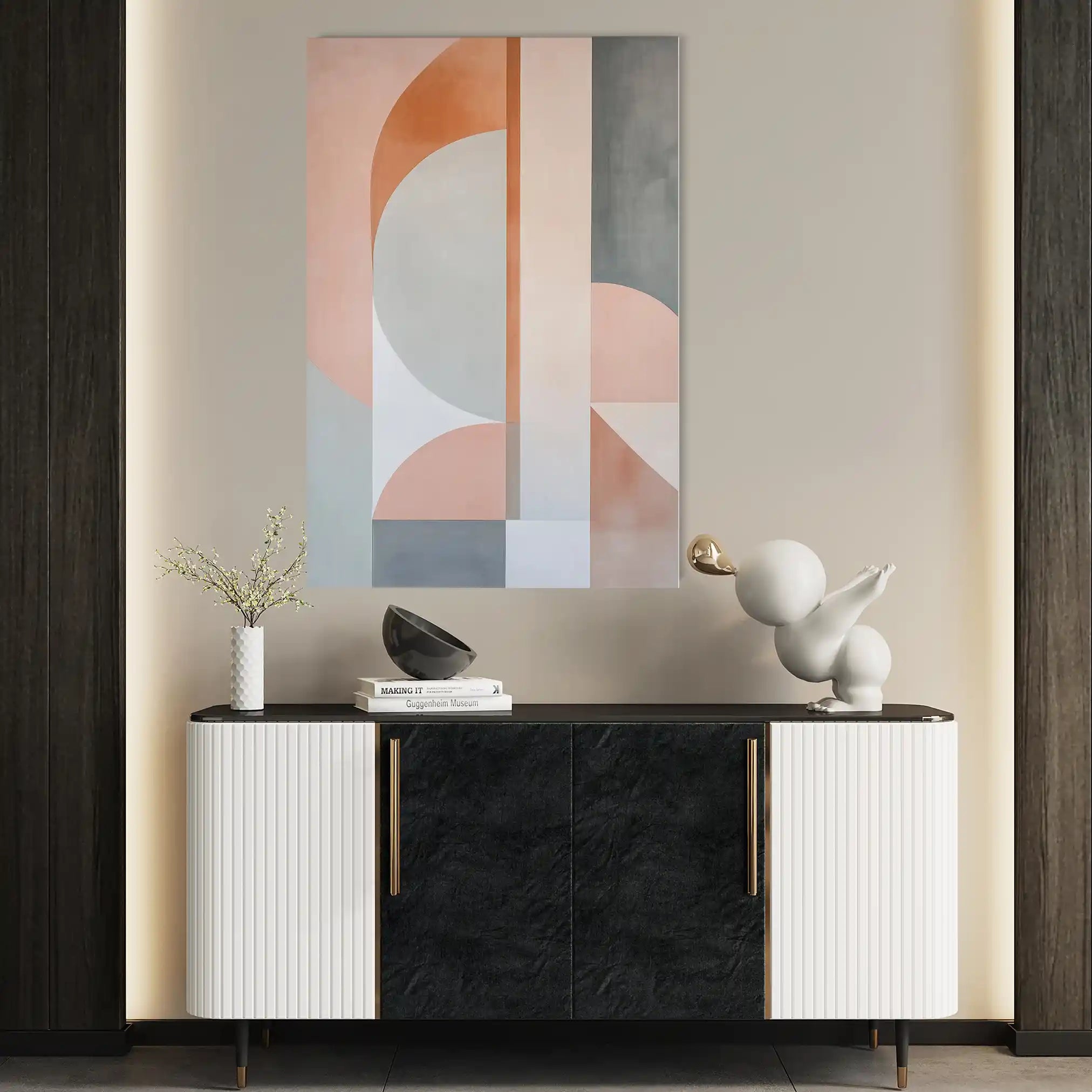 Abstract 606 Canvas Art 60 x 40 cm / Black