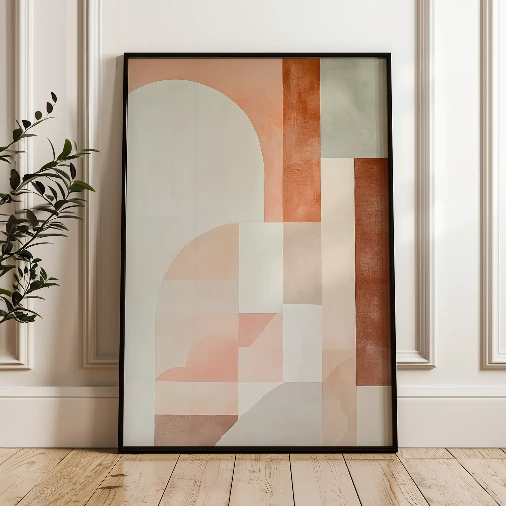 Abstract 608 Canvas Art 60 x 40 cm / Black