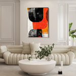 Abstract 609 Canvas Art 60 x 40 cm / Black