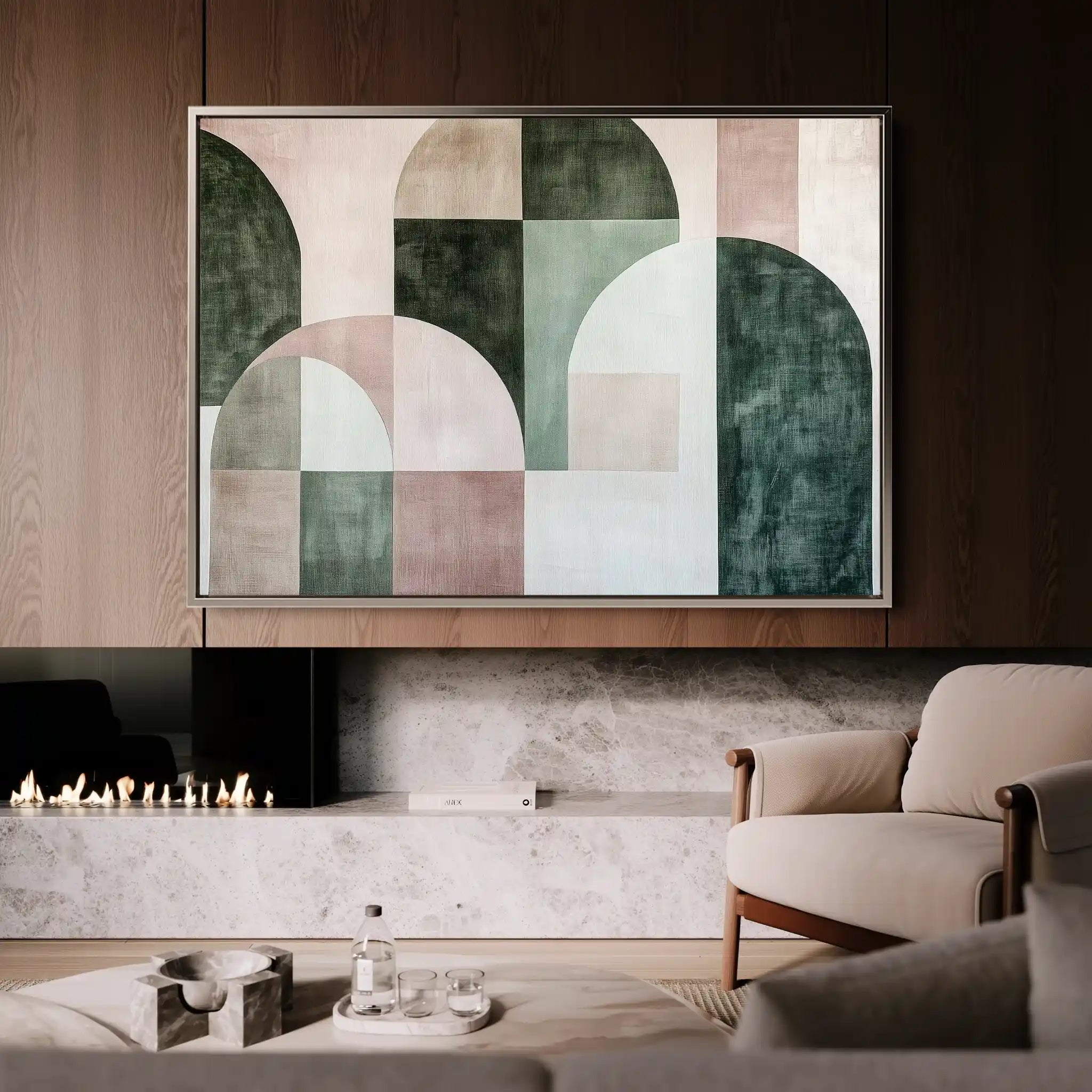 Abstract 610 Canvas Art 60 x 40 cm / Black