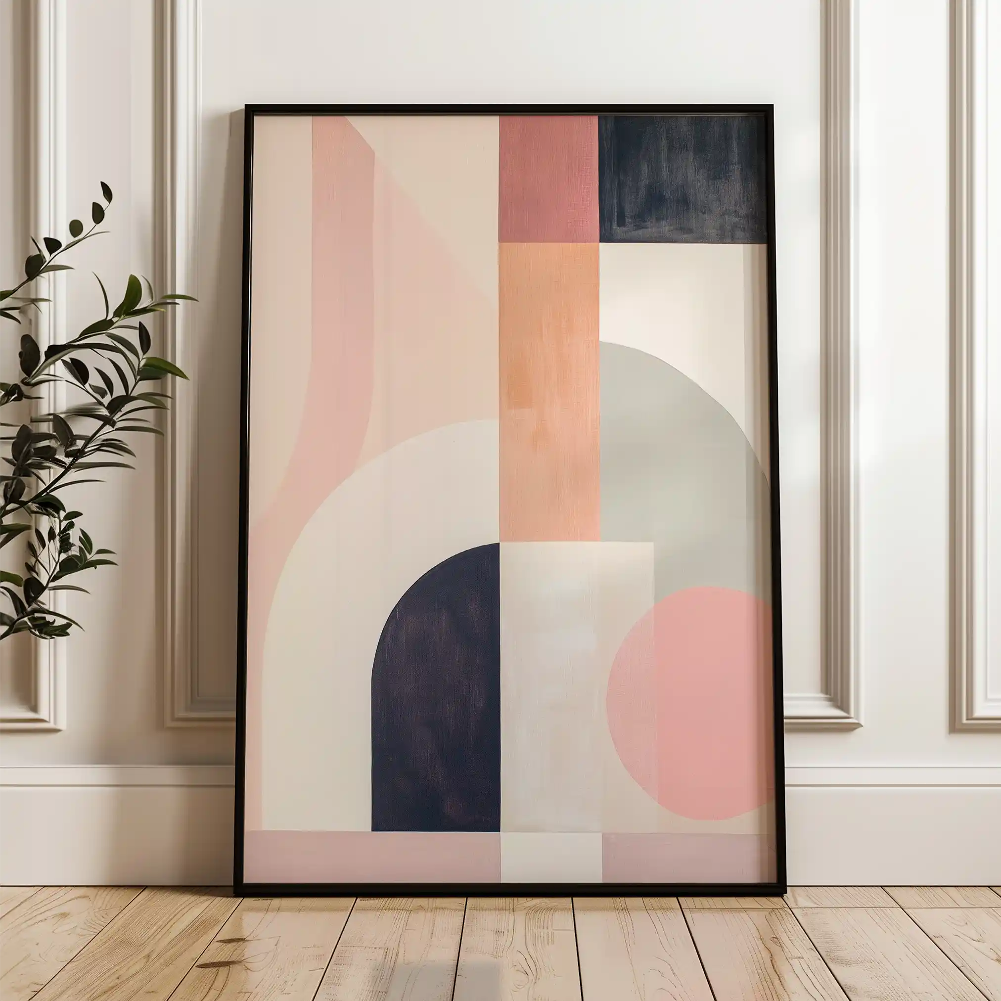 Abstract 612 Canvas Art 60 x 40 cm / Black