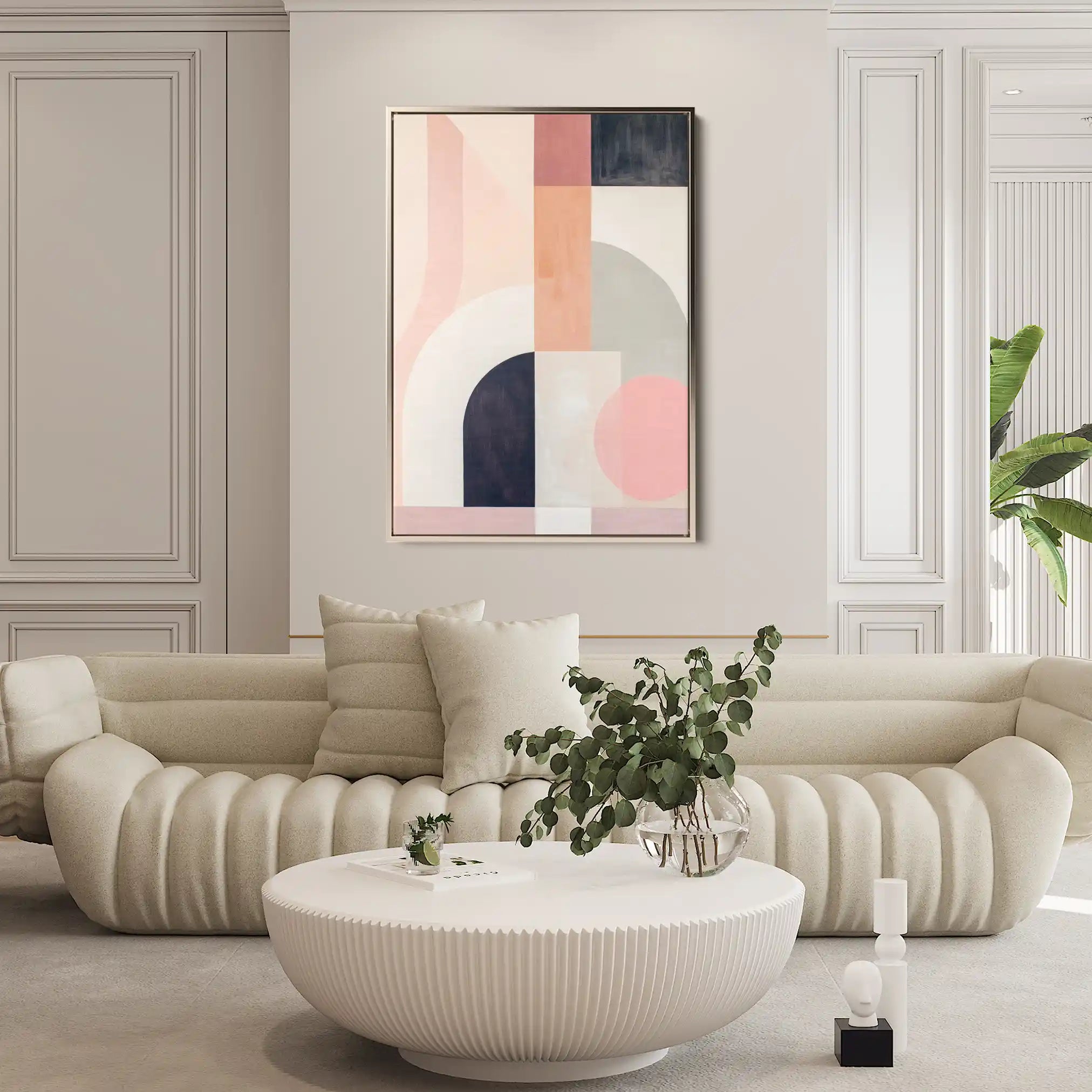 Abstract 612 Canvas Art 60 x 40 cm / Black