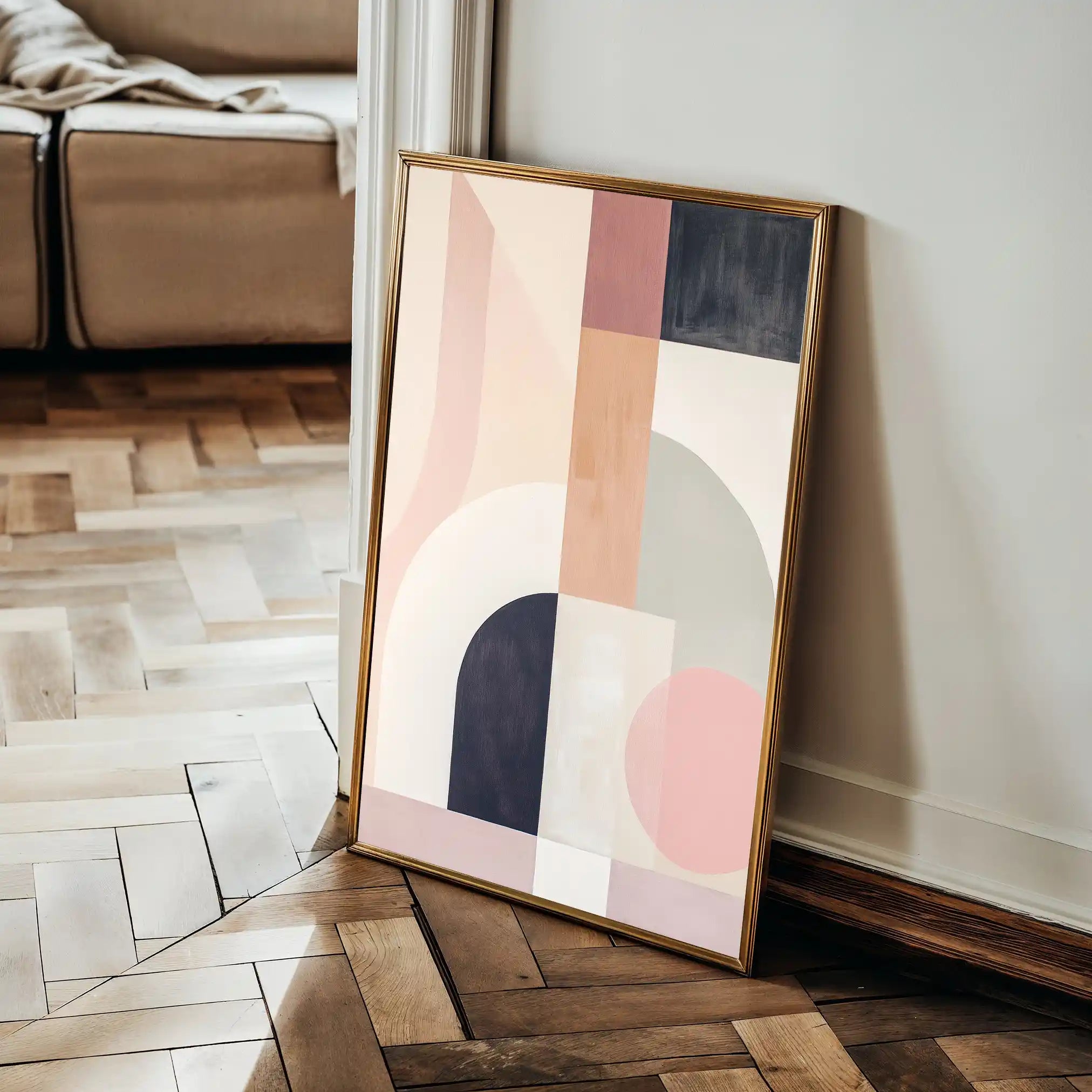 Abstract 612 Canvas Art 60 x 40 cm / Black