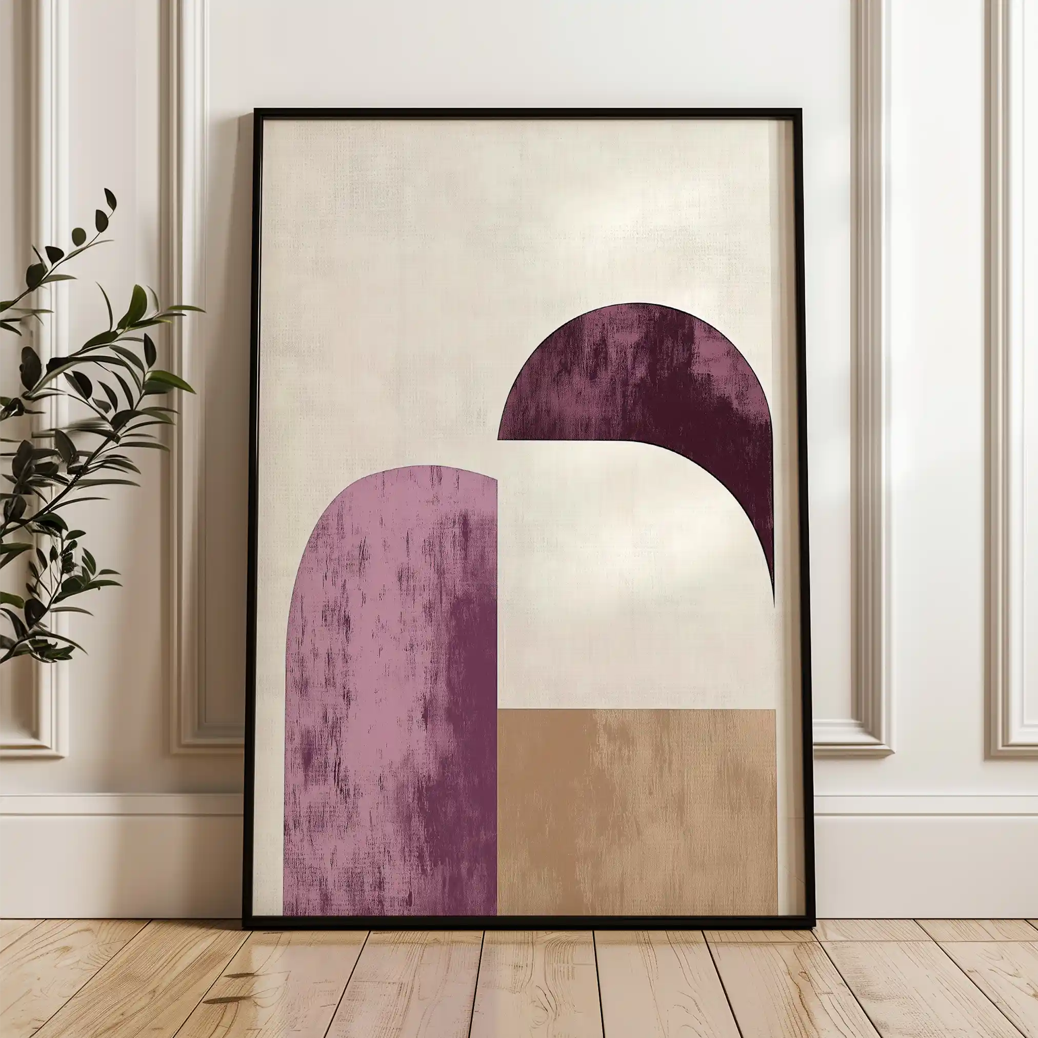 Abstract 613 Canvas Art 60 x 40 cm / Black