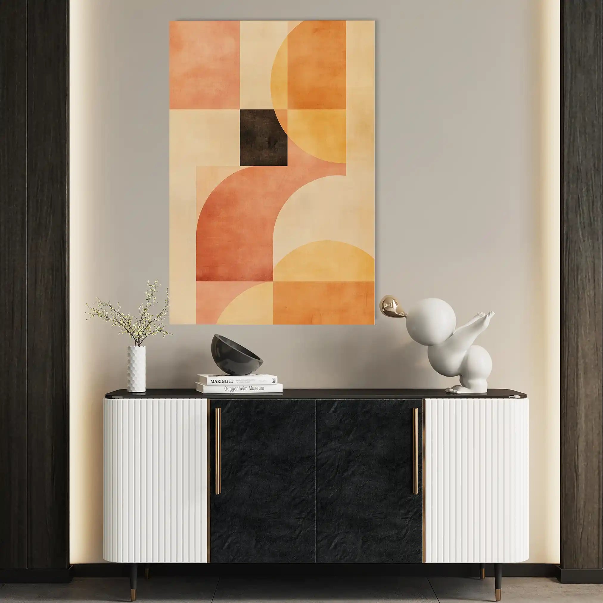 Abstract 614 Canvas Art 60 x 40 cm / Black