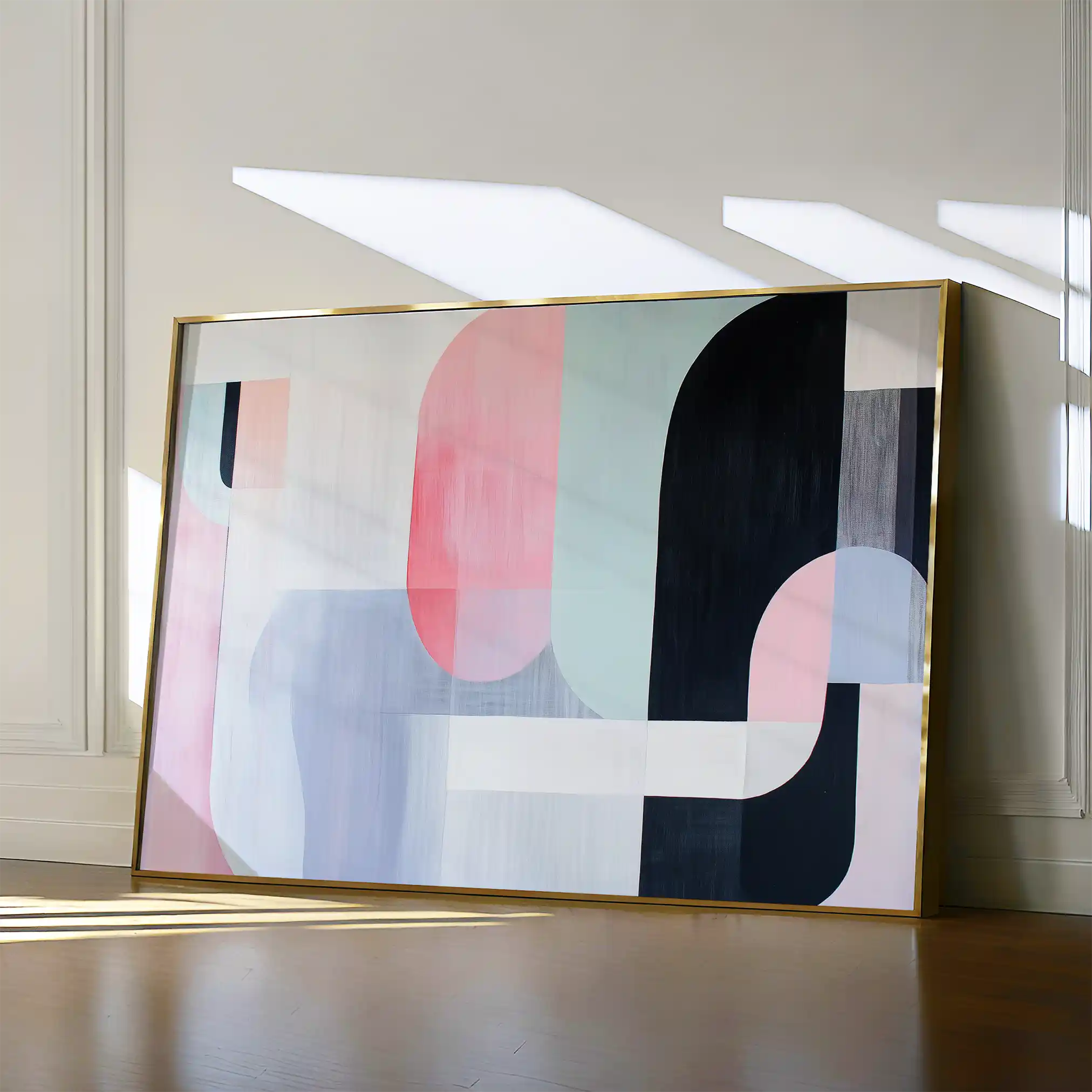 Abstract 615 Canvas Art 60 x 40 cm / Black