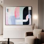 Abstract 615 Canvas Art 60 x 40 cm / Black