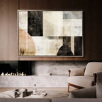 Abstract 617 Canvas Art 60 x 40 cm / Black