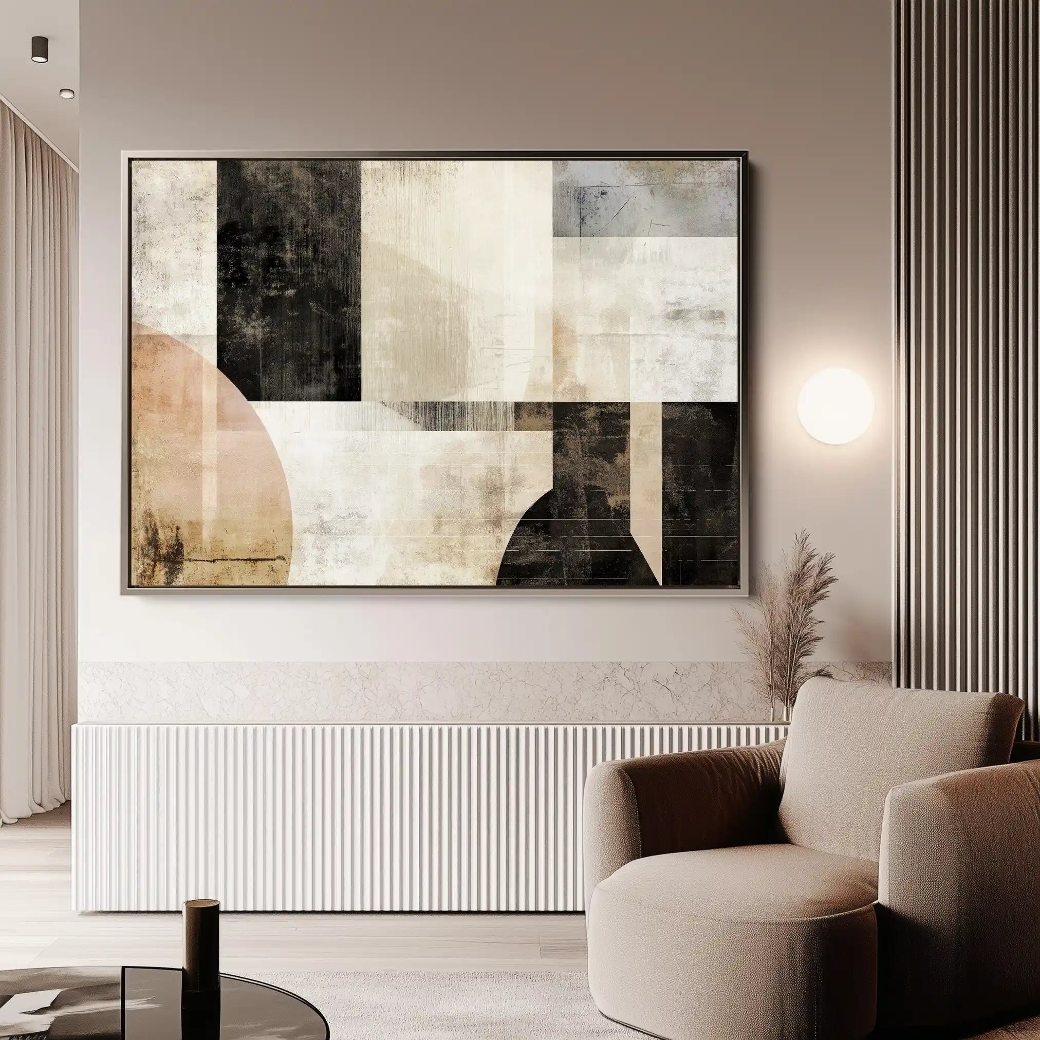 Abstract 617 Canvas Art 60 x 40 cm / Black