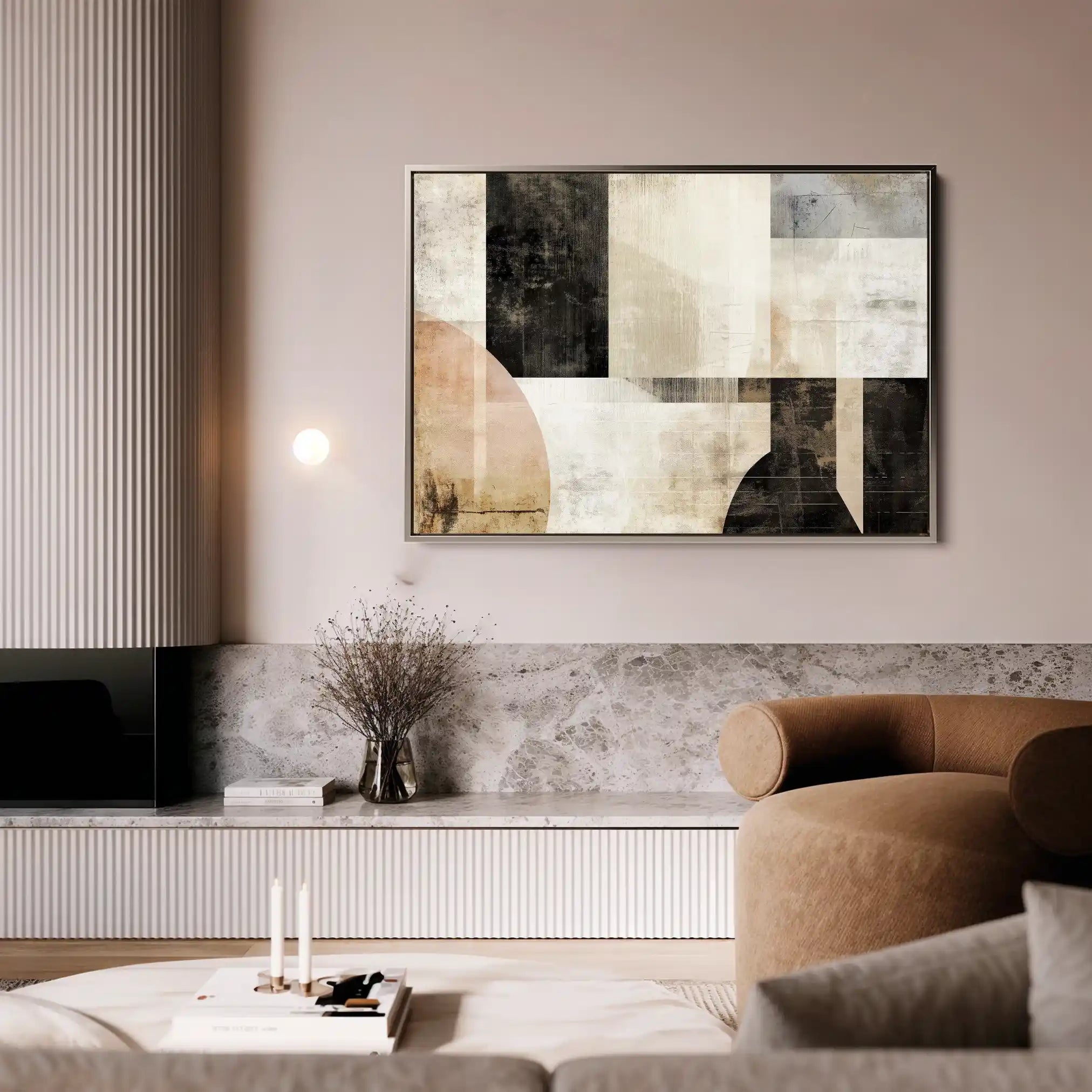 Abstract 617 Canvas Art 60 x 40 cm / Black