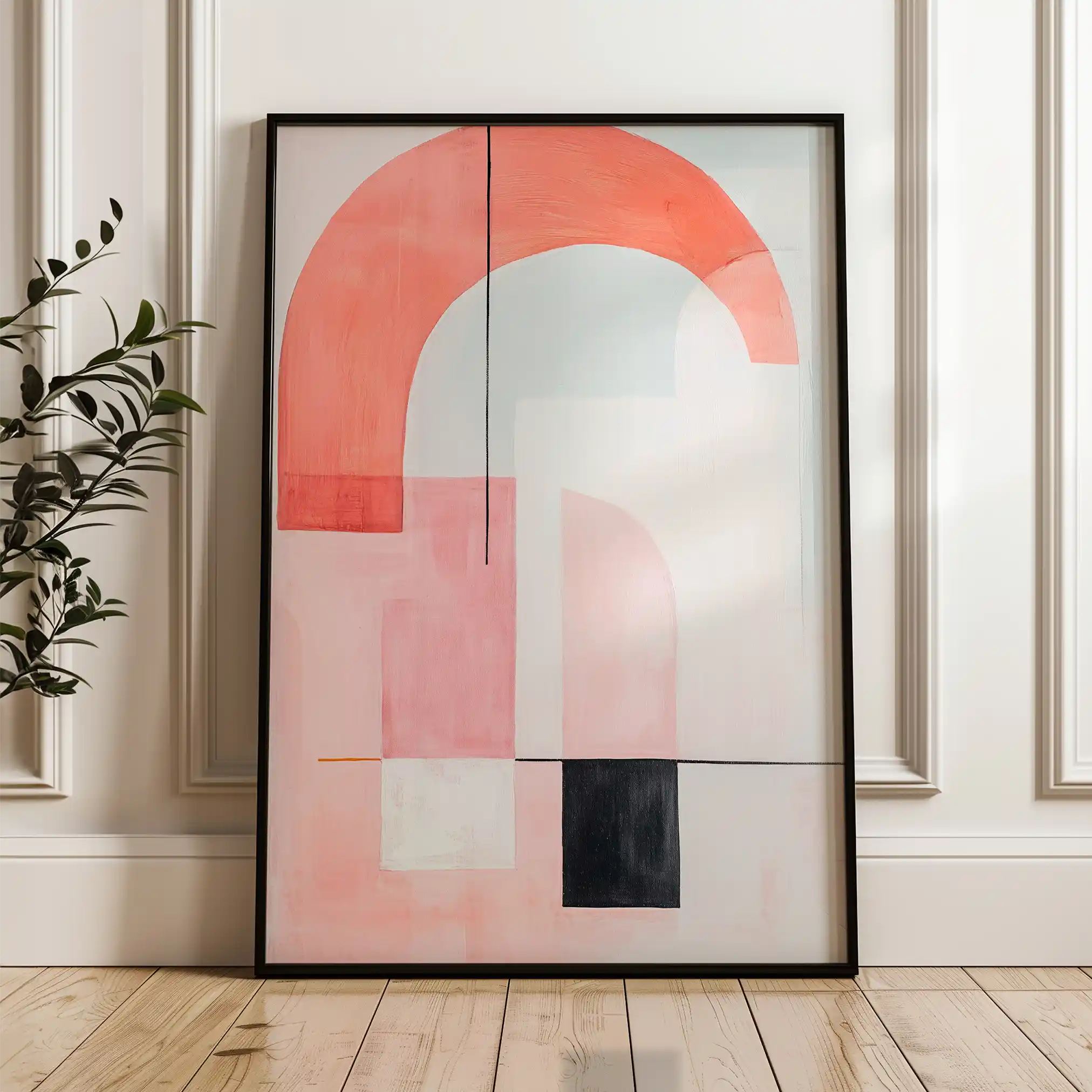 Abstract 618 Canvas Art 60 x 40 cm / Black