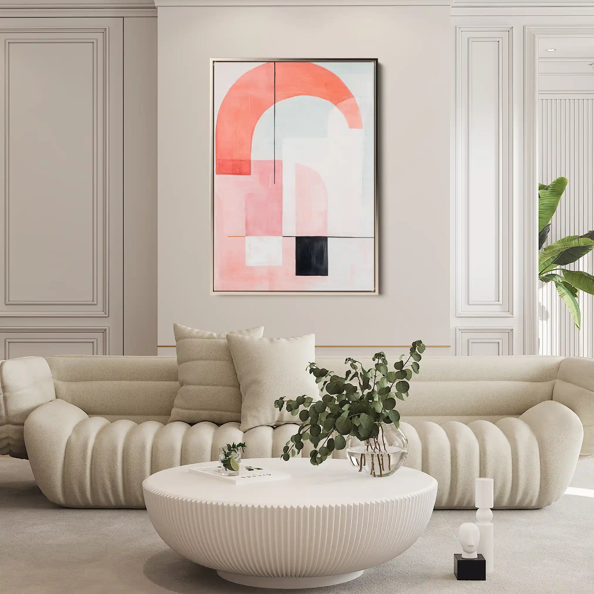 Abstract 618 Canvas Art 60 x 40 cm / Black