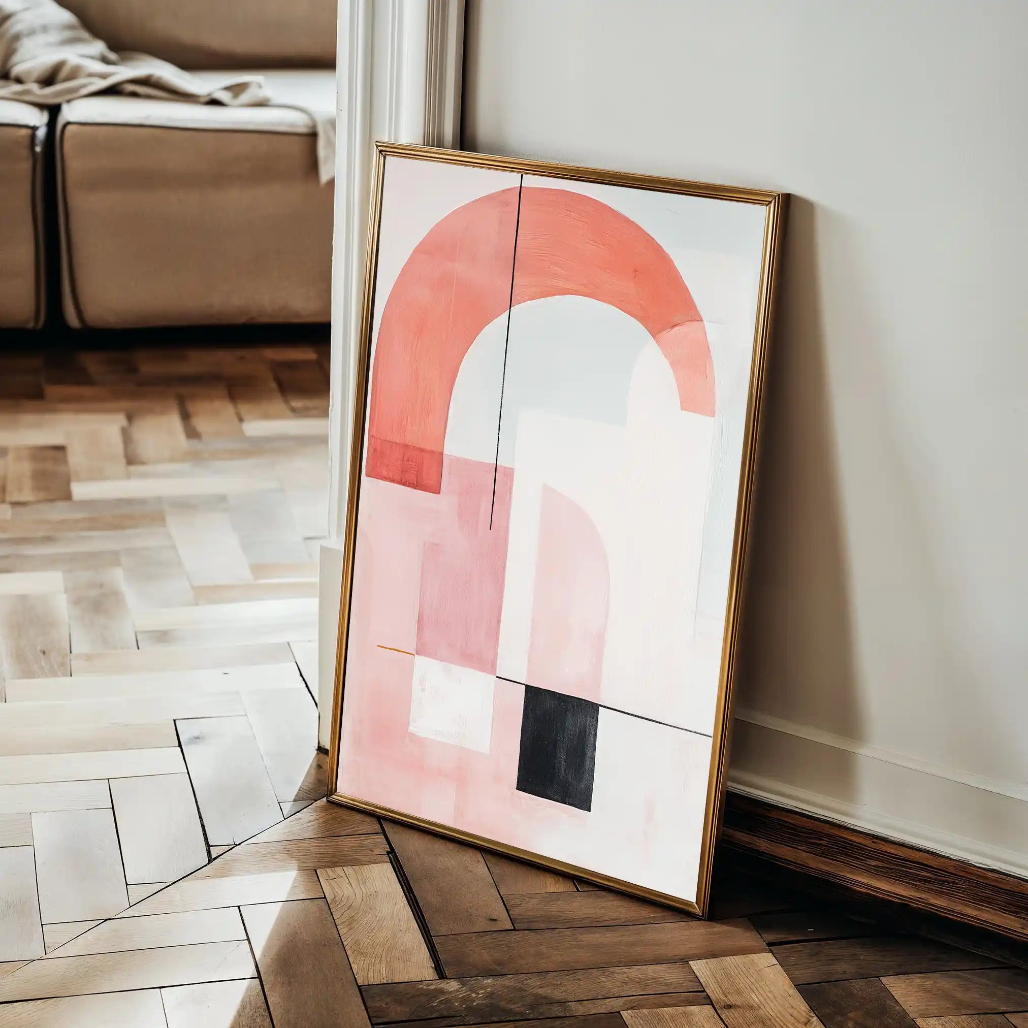 Abstract 618 Canvas Art 60 x 40 cm / Black