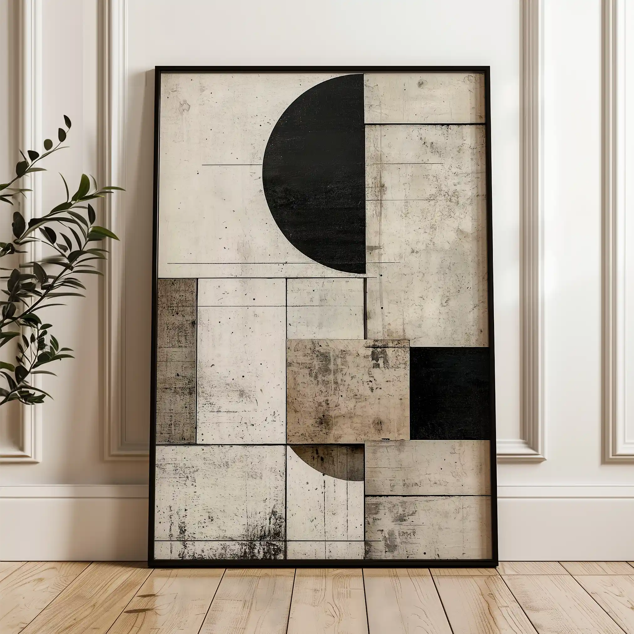 Abstract 620 Canvas Art 60 x 40 cm / Black