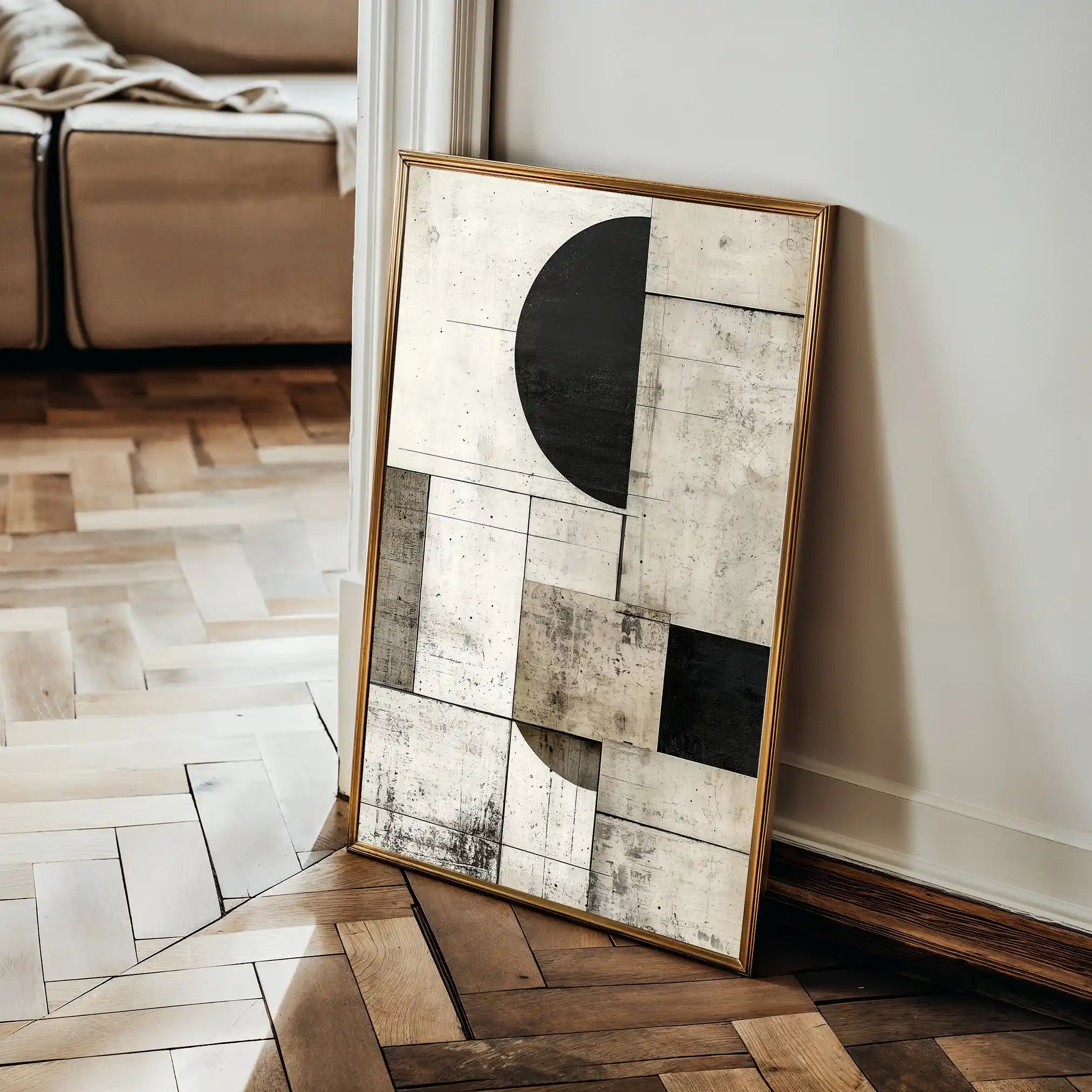 Abstract 620 Canvas Art 60 x 40 cm / Black