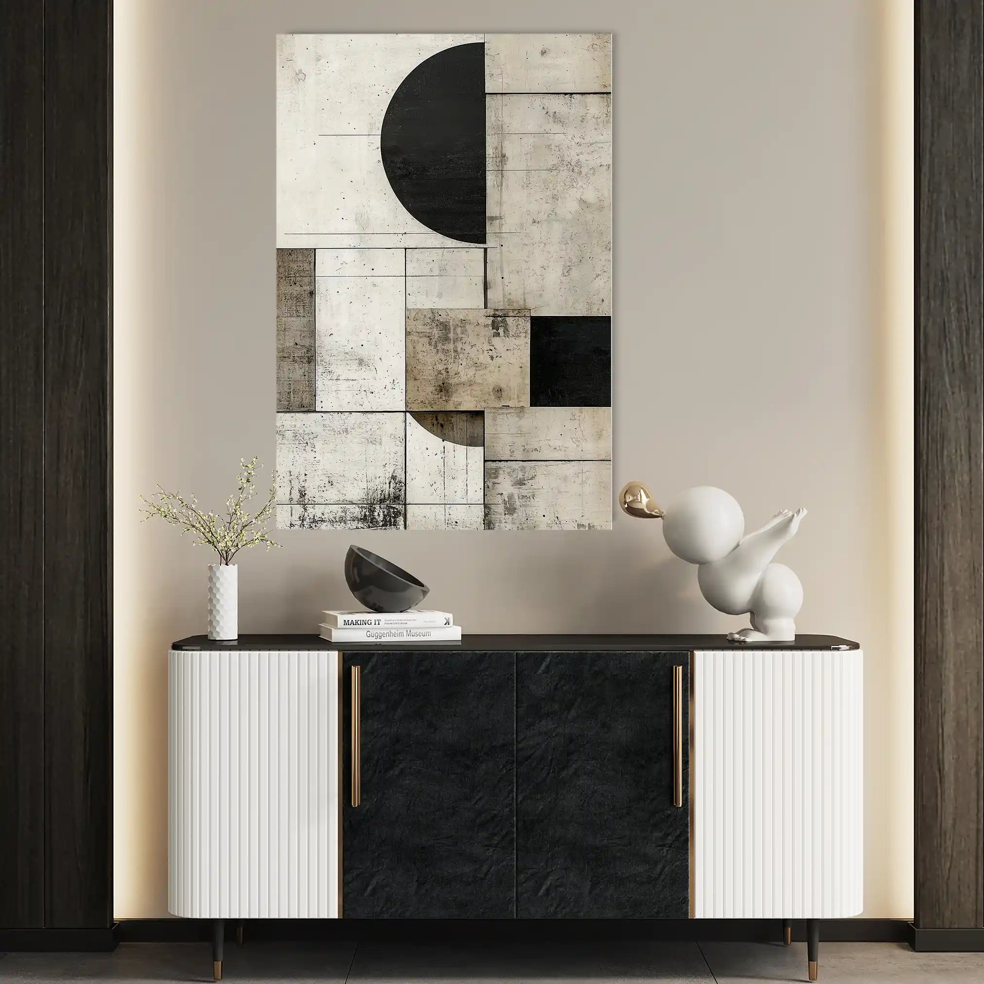 Abstract 620 Canvas Art 60 x 40 cm / Black