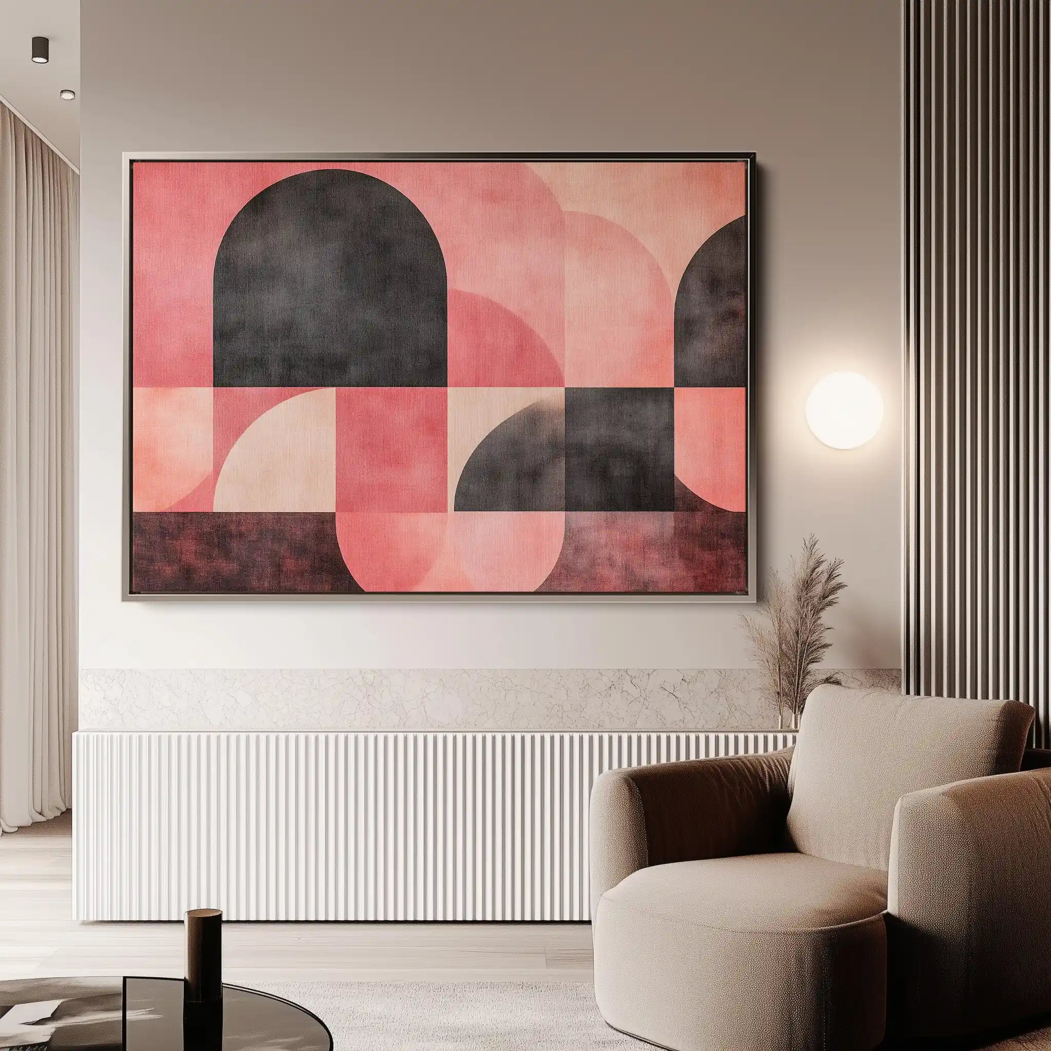 Abstract 622 Canvas Art 60 x 40 cm / Black