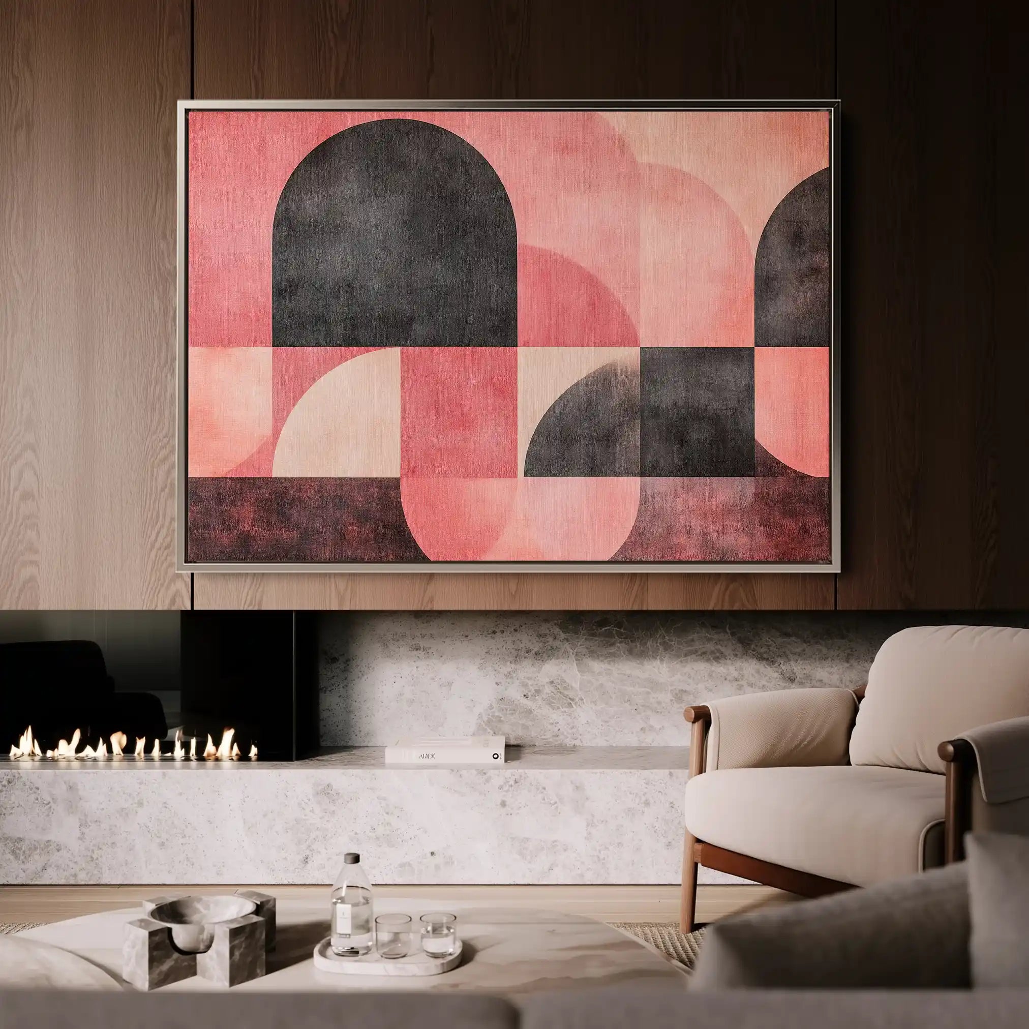 Abstract 622 Canvas Art 60 x 40 cm / Black