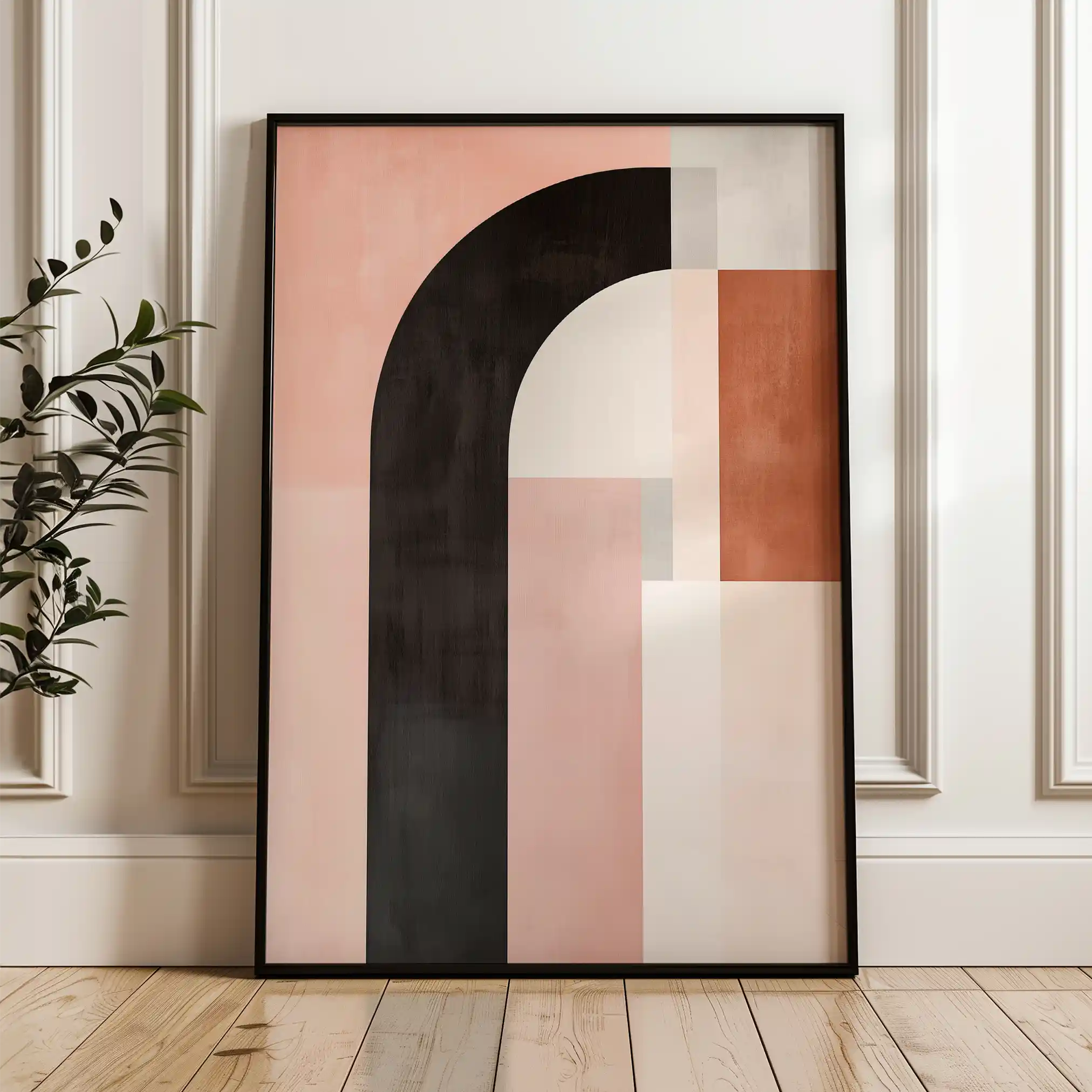 Abstract 625 Canvas Art 60 x 40 cm / Black