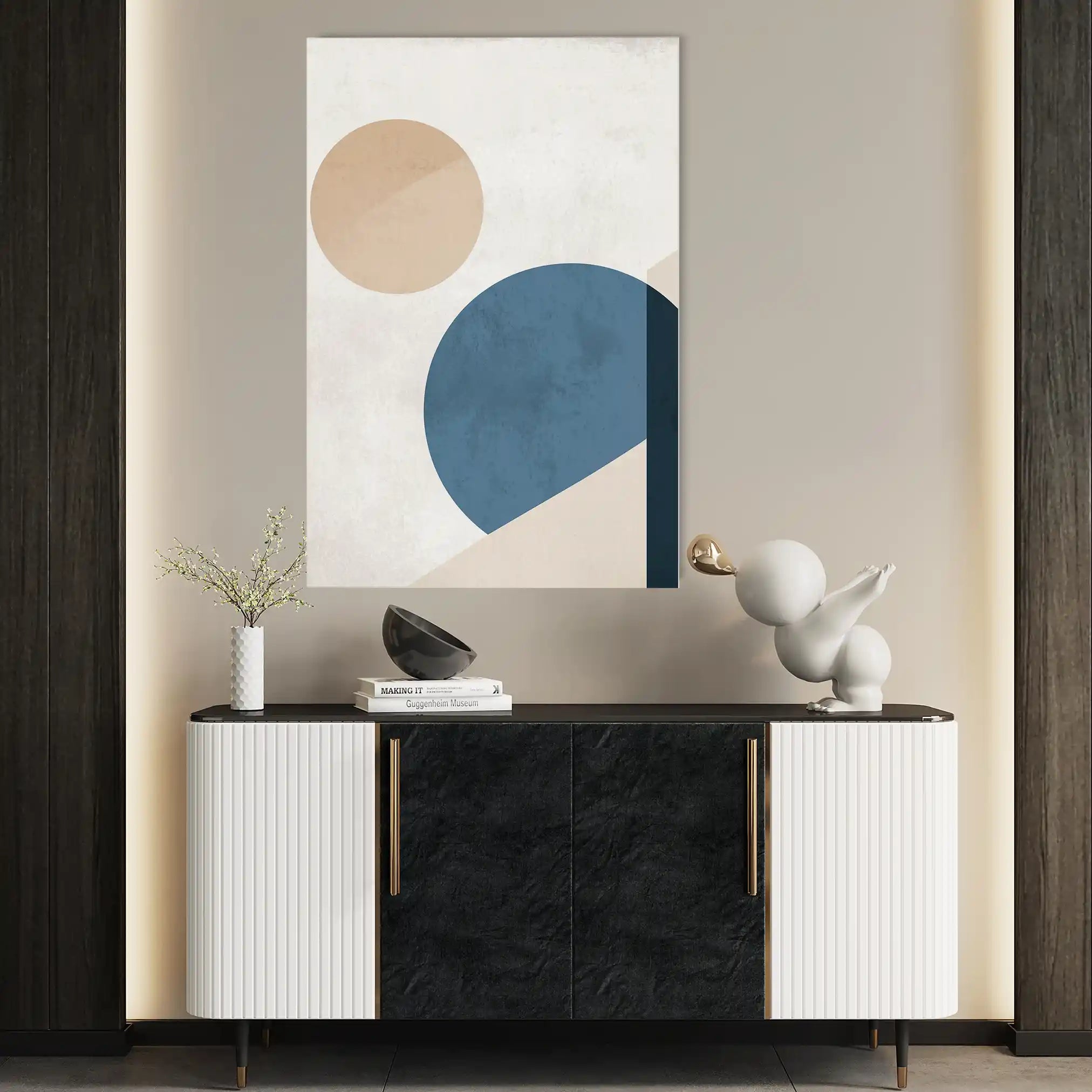 Abstract 627 Canvas Art 60 x 40 cm / Black