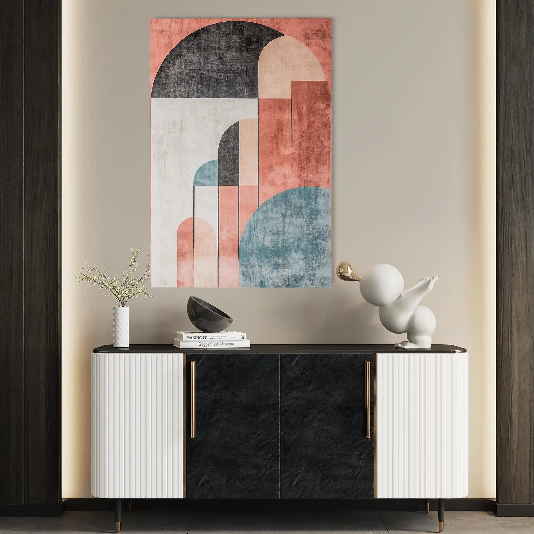 Abstract 629 Canvas Art 60 x 40 cm / Black