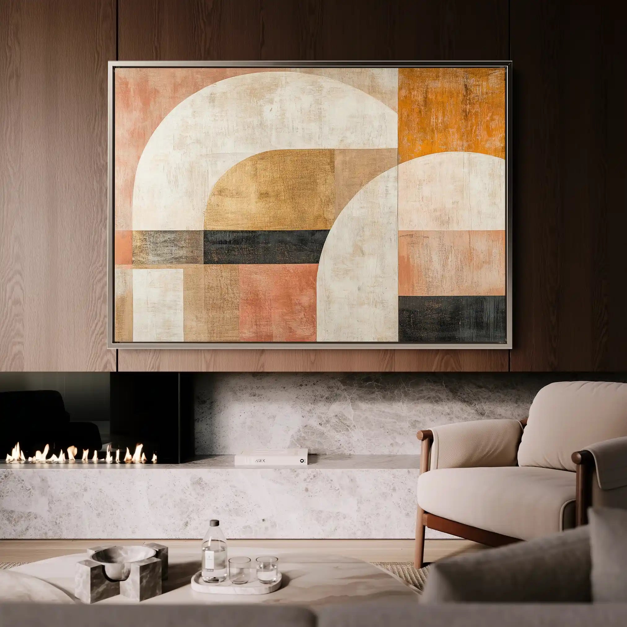 Abstract 630 Canvas Art 60 x 40 cm / Black