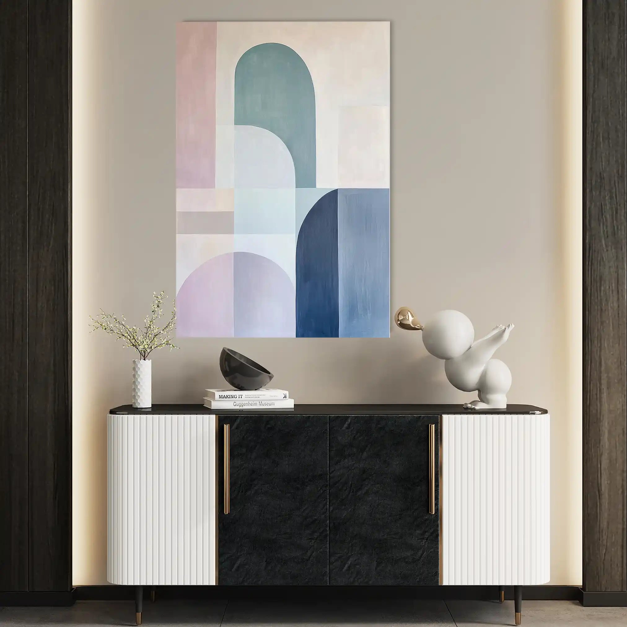 Abstract 631 Canvas Art 60 x 40 cm / Black