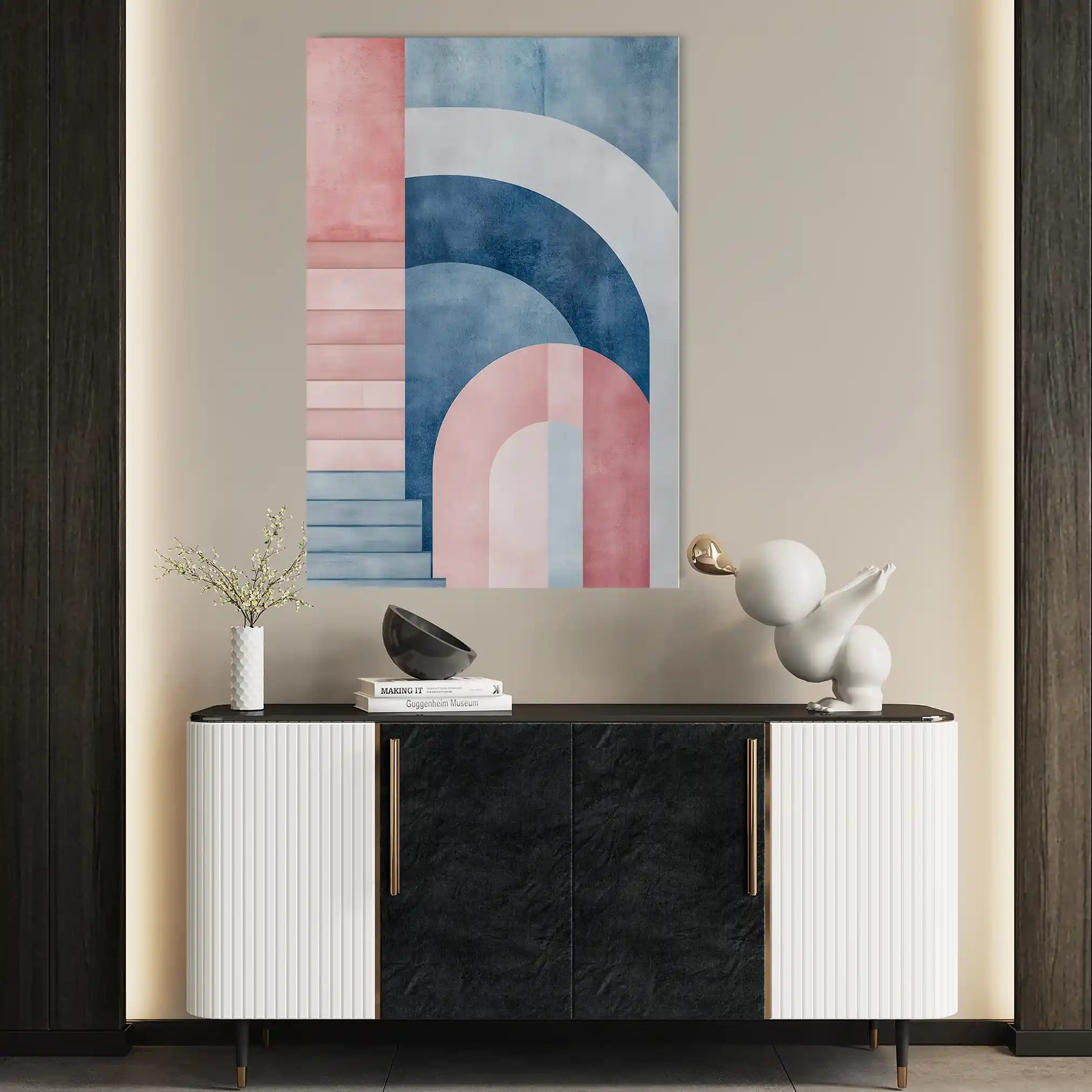 Abstract 634 Canvas Art 60 x 40 cm / Black