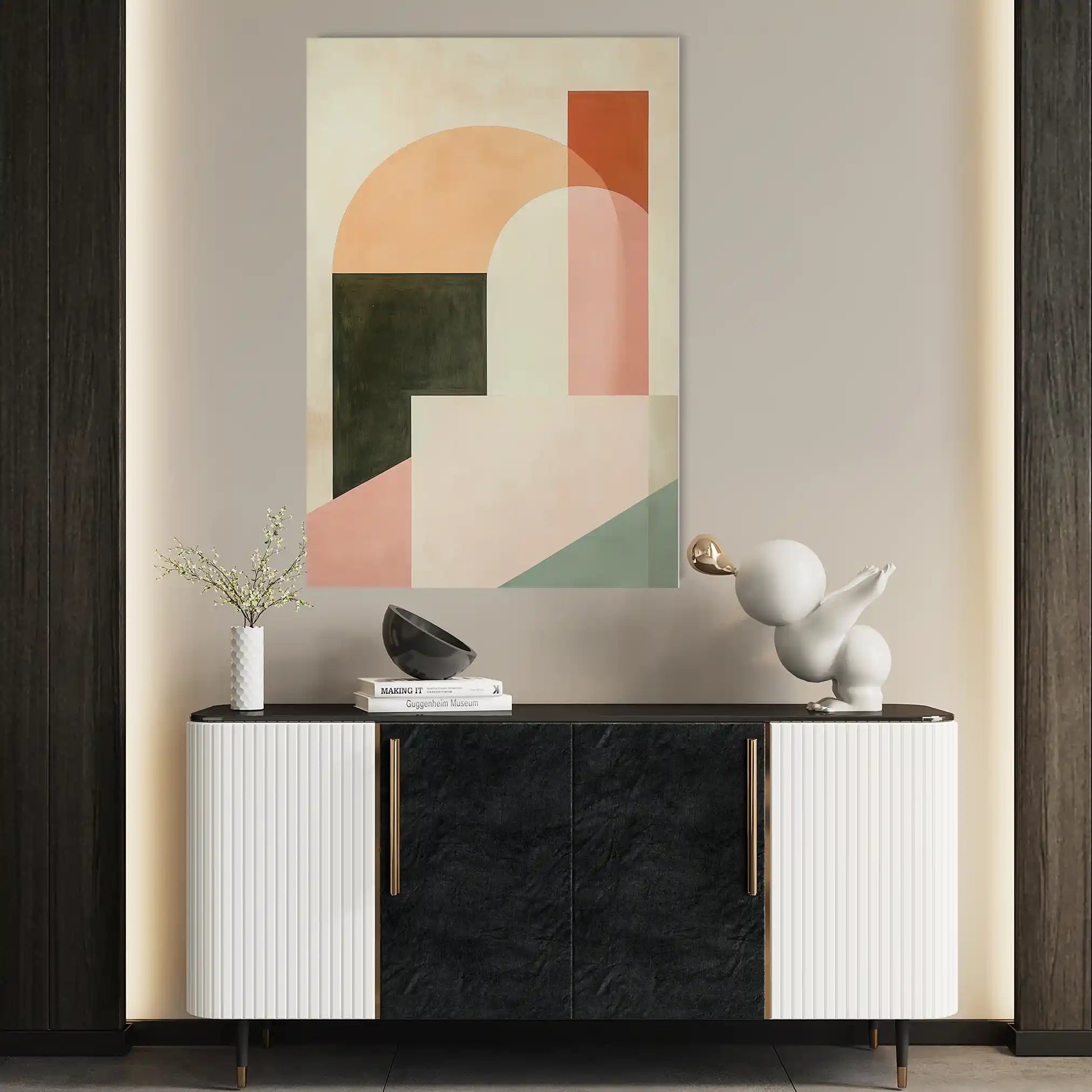 Abstract 636 Canvas Art 60 x 40 cm / Black