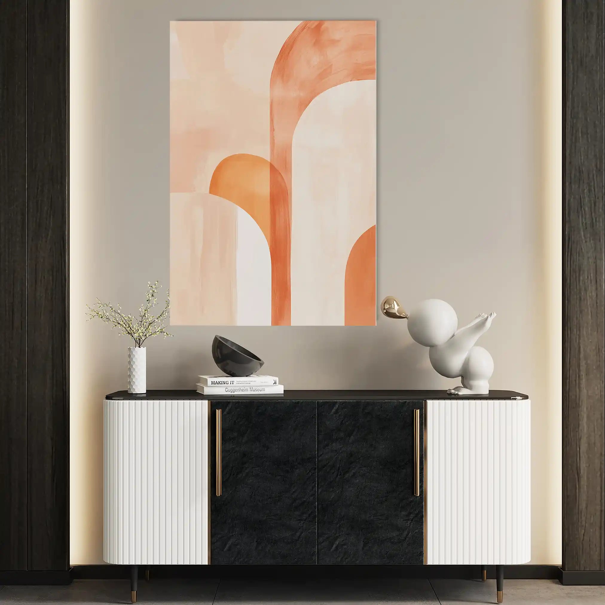 Abstract 637 Canvas Art 60 x 40 cm / Black