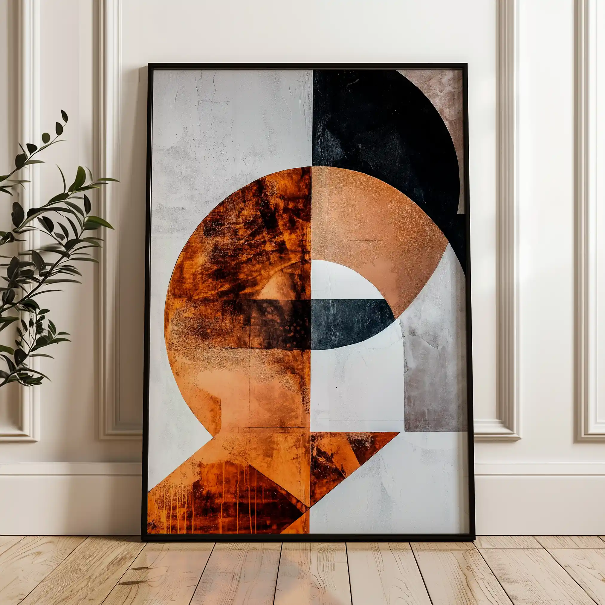 Abstract 638 Canvas Art 60 x 40 cm / Black