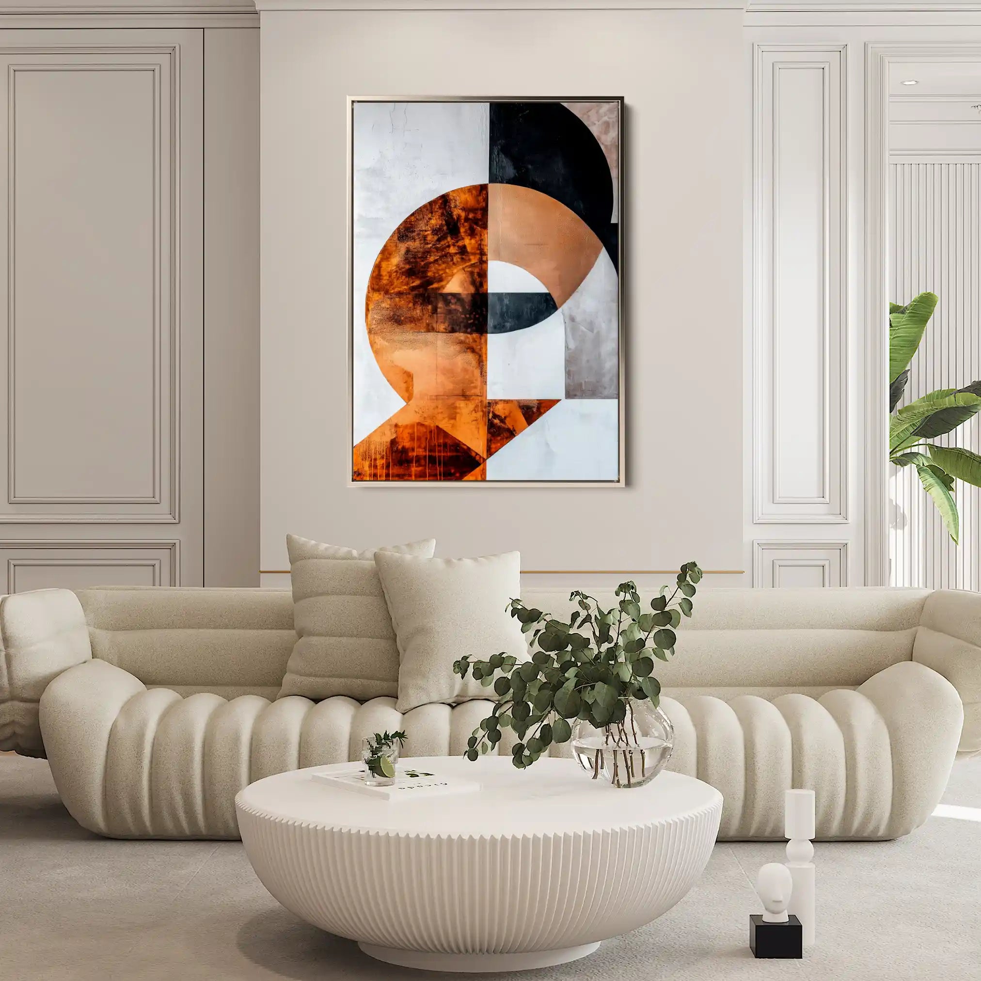 Abstract 638 Canvas Art 60 x 40 cm / Black