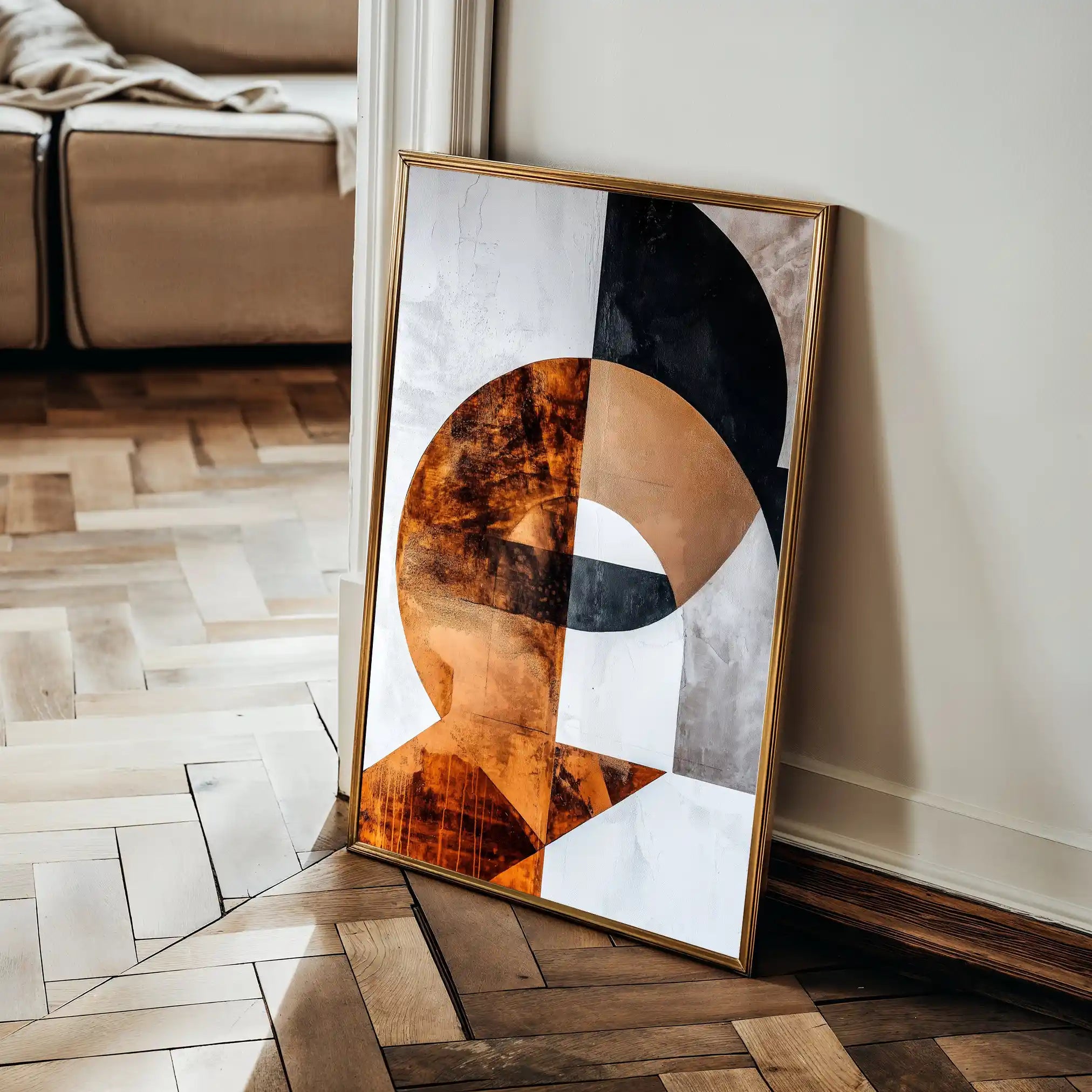 Abstract 638 Canvas Art 60 x 40 cm / Black