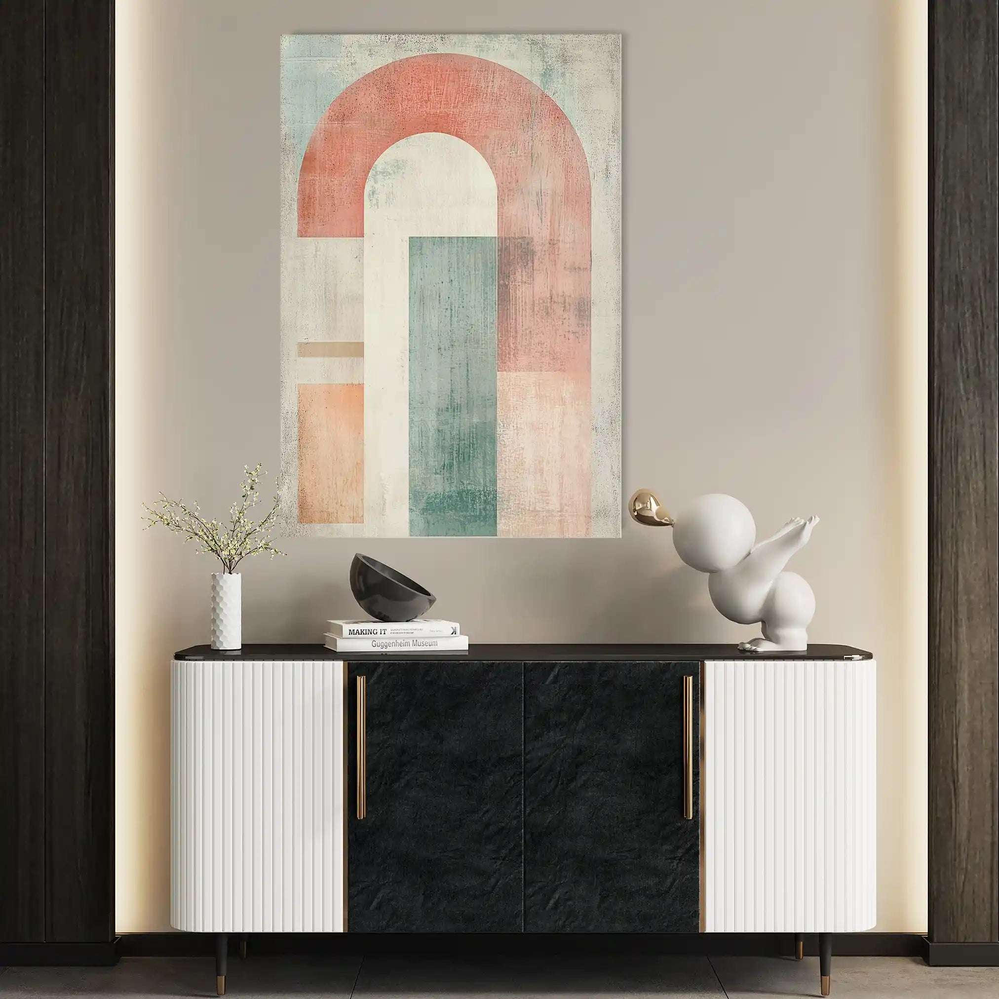 Abstract 640 Canvas Art 60 x 40 cm / Black