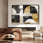 Abstract 641 Canvas Art 60 x 40 cm / Black