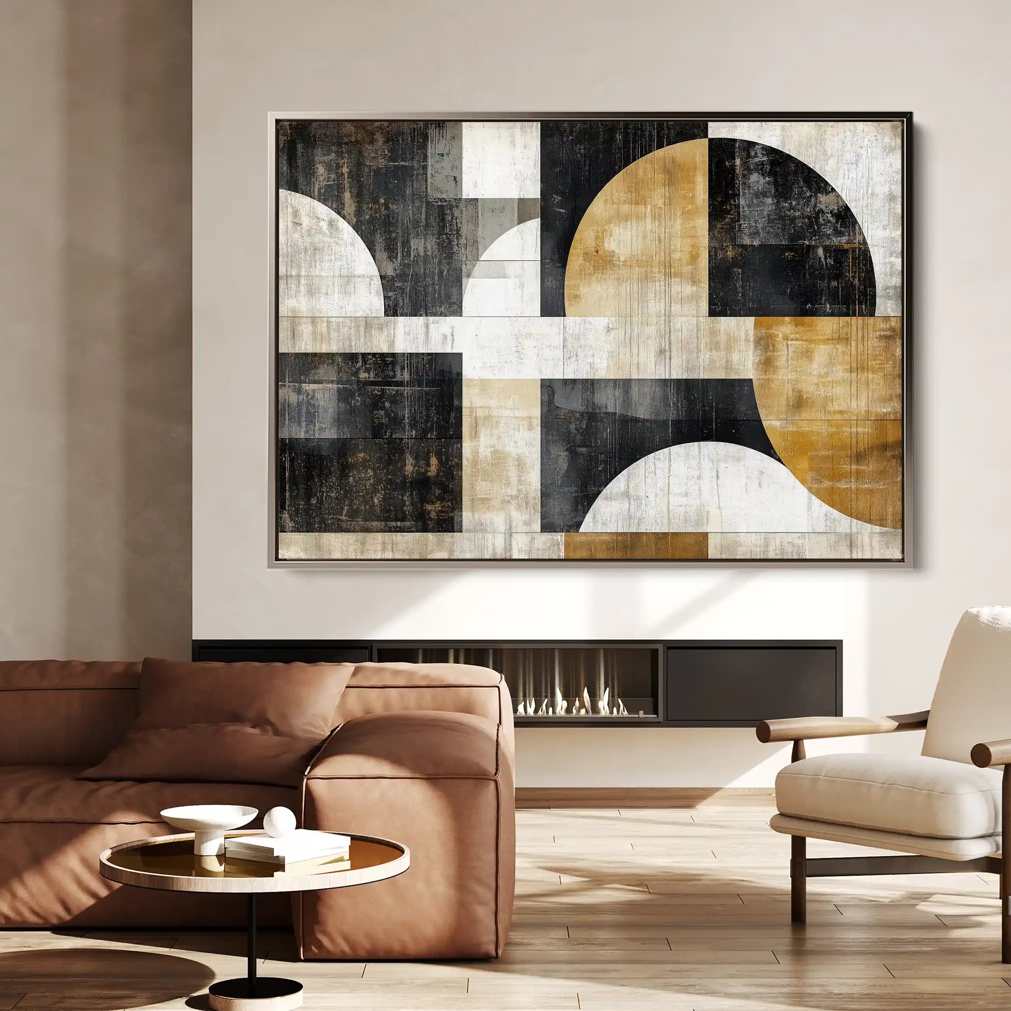Abstract 641 Canvas Art 60 x 40 cm / Black